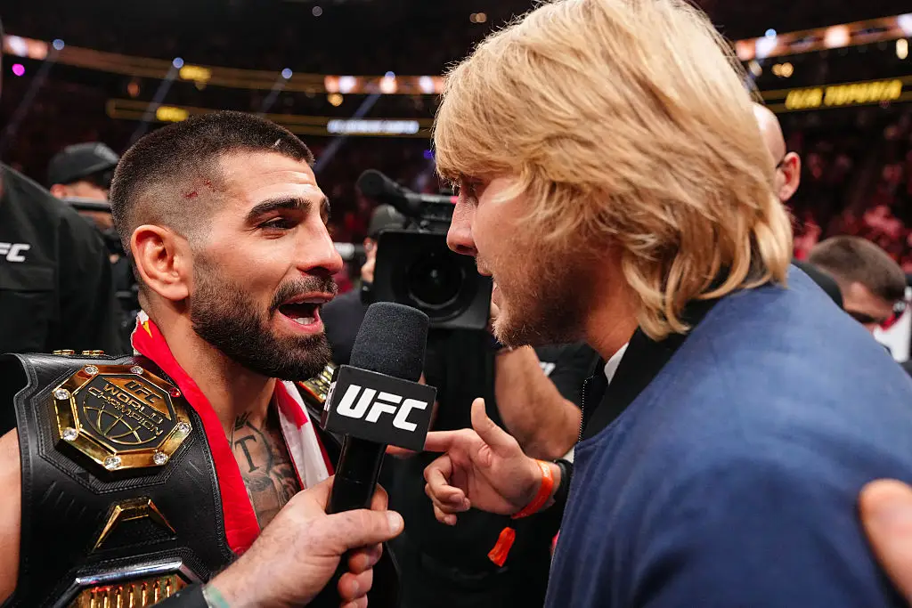 Ilia Topuria and Paddy Pimblett faced off at UFC 317 (Credit:Getty)
