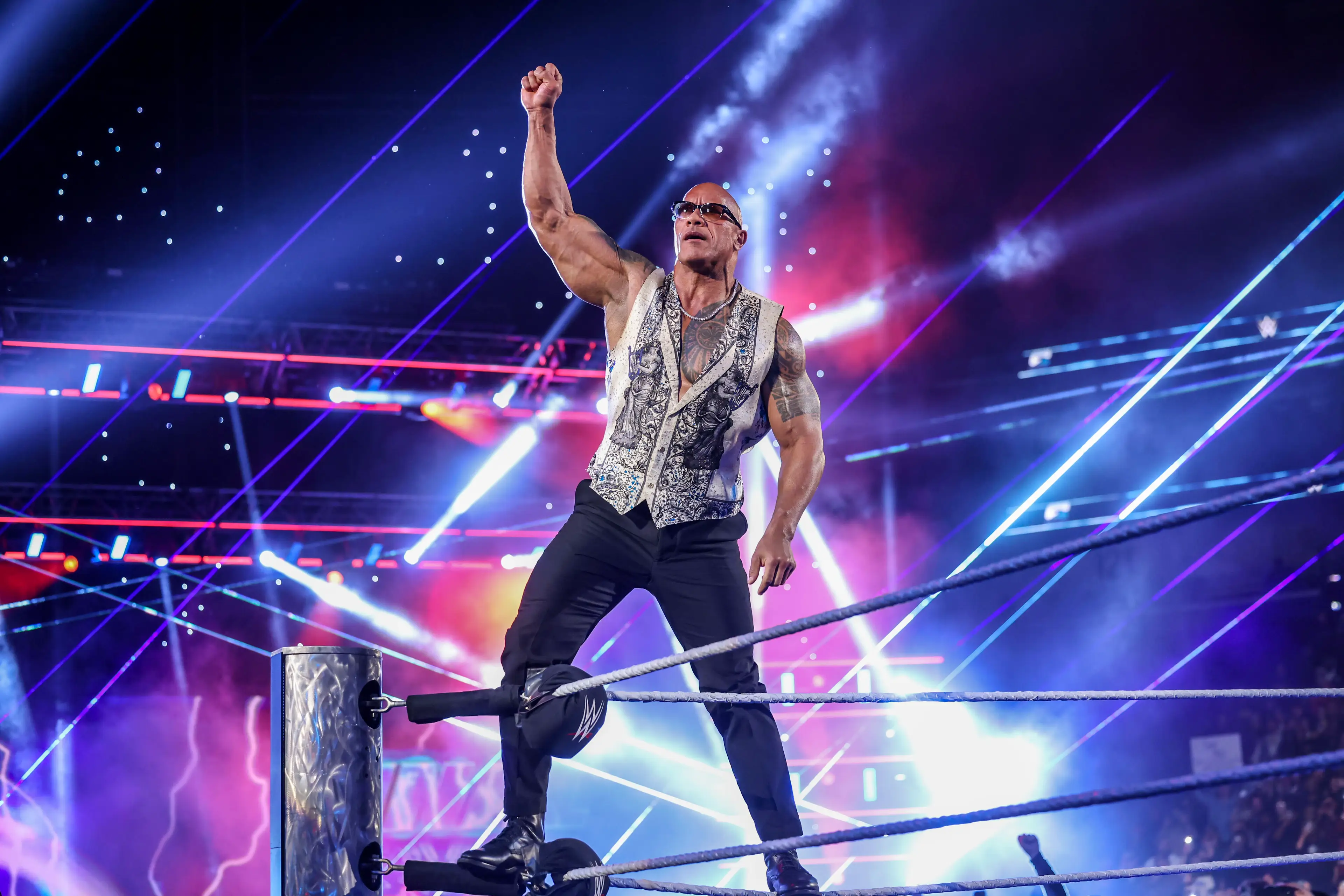 The Rock hasn't been seen on screen in WWE since March. Image: Getty