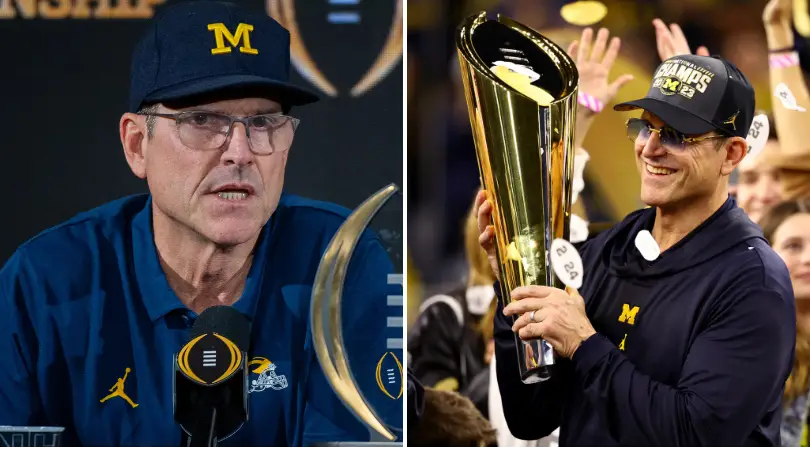 Michigan coach Jim Harbaugh drops hint over future after Las Vegas Raiders links