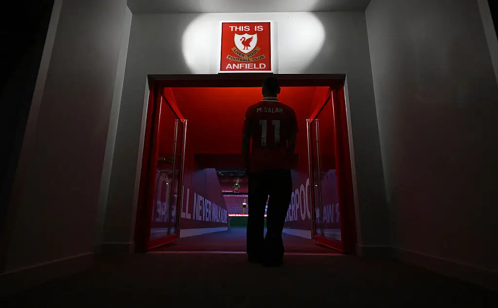 Jurgen Klopp banned all players who haven't won a trophy with Liverpool from touching the iconic sign. (Image: Getty)