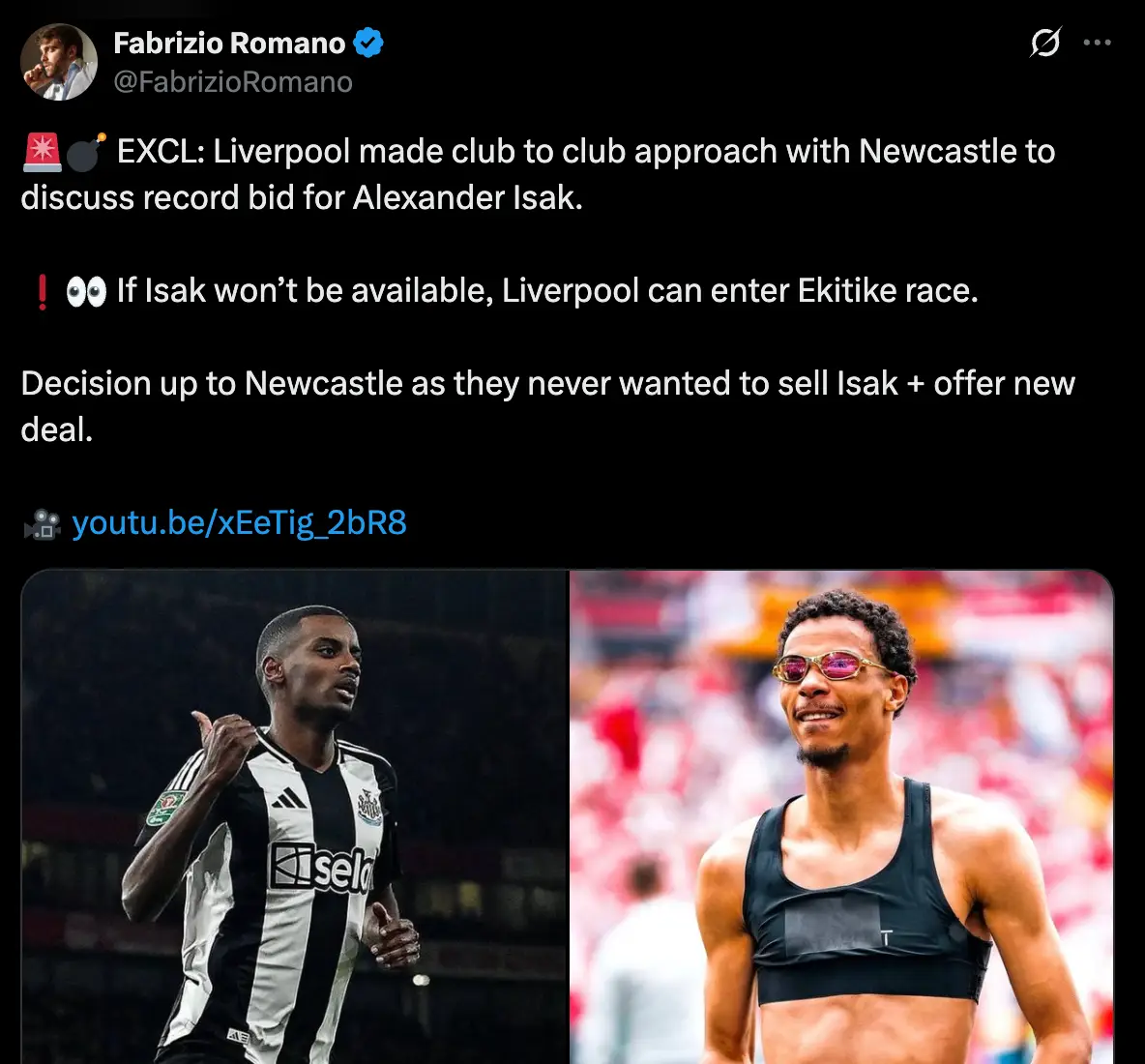 Image: Twitter/@FabrizioRomano