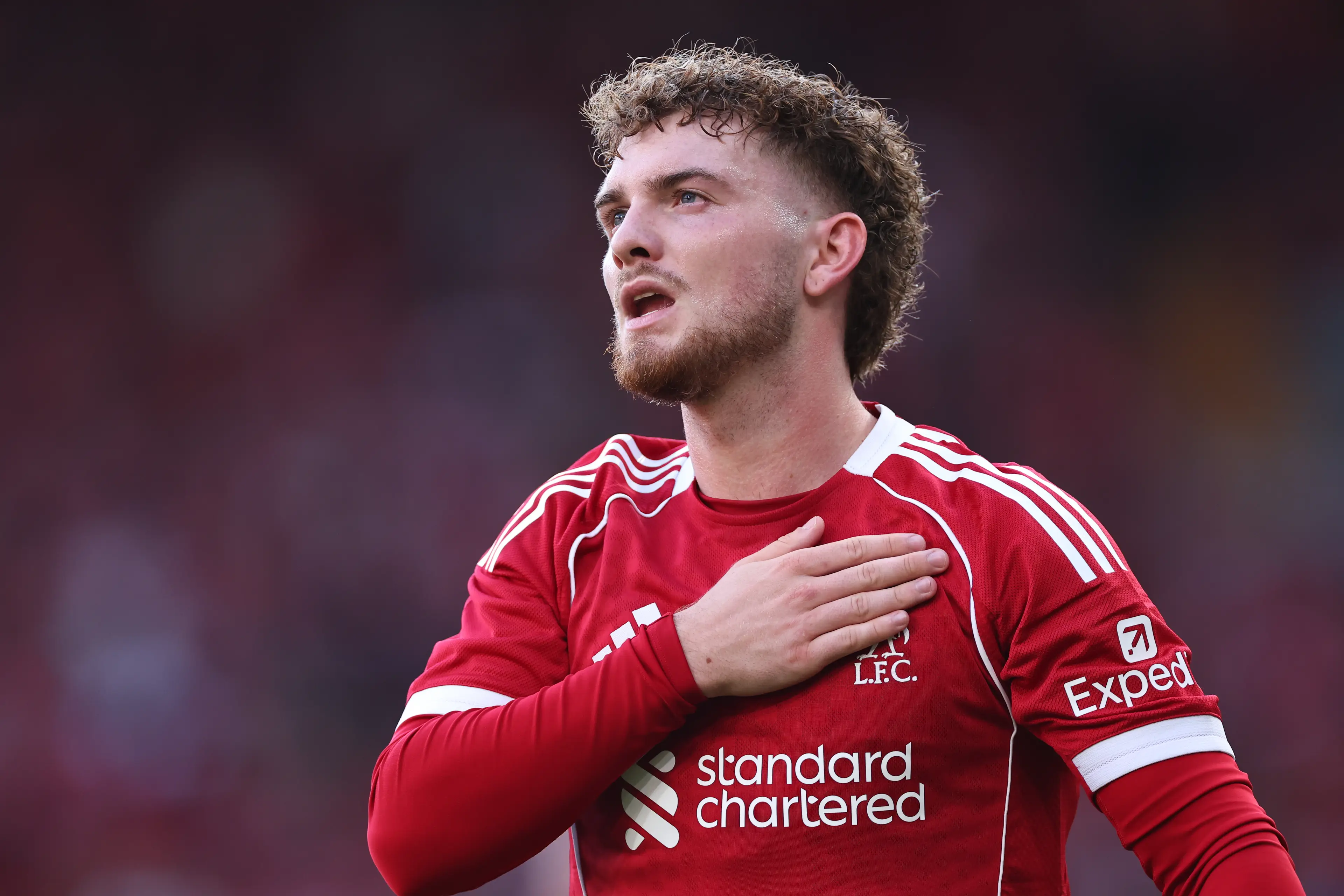 Harvey Elliott has been linked with a move away from Liverpool. Image: Getty