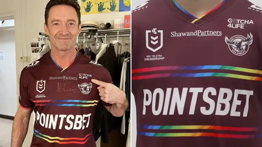 Instagram/hughjackman/manlyseaeagles