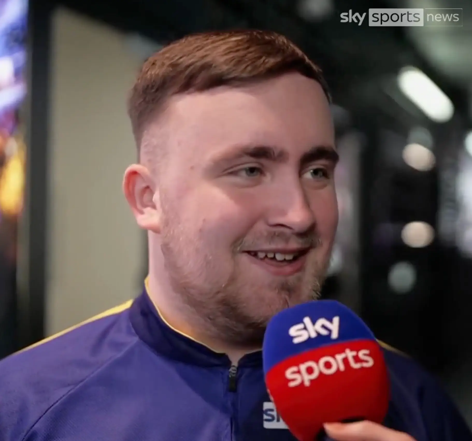 Littler gave his take on Van Gerwen's comments ahead of their Premier League match. Image credit: Sky Sports