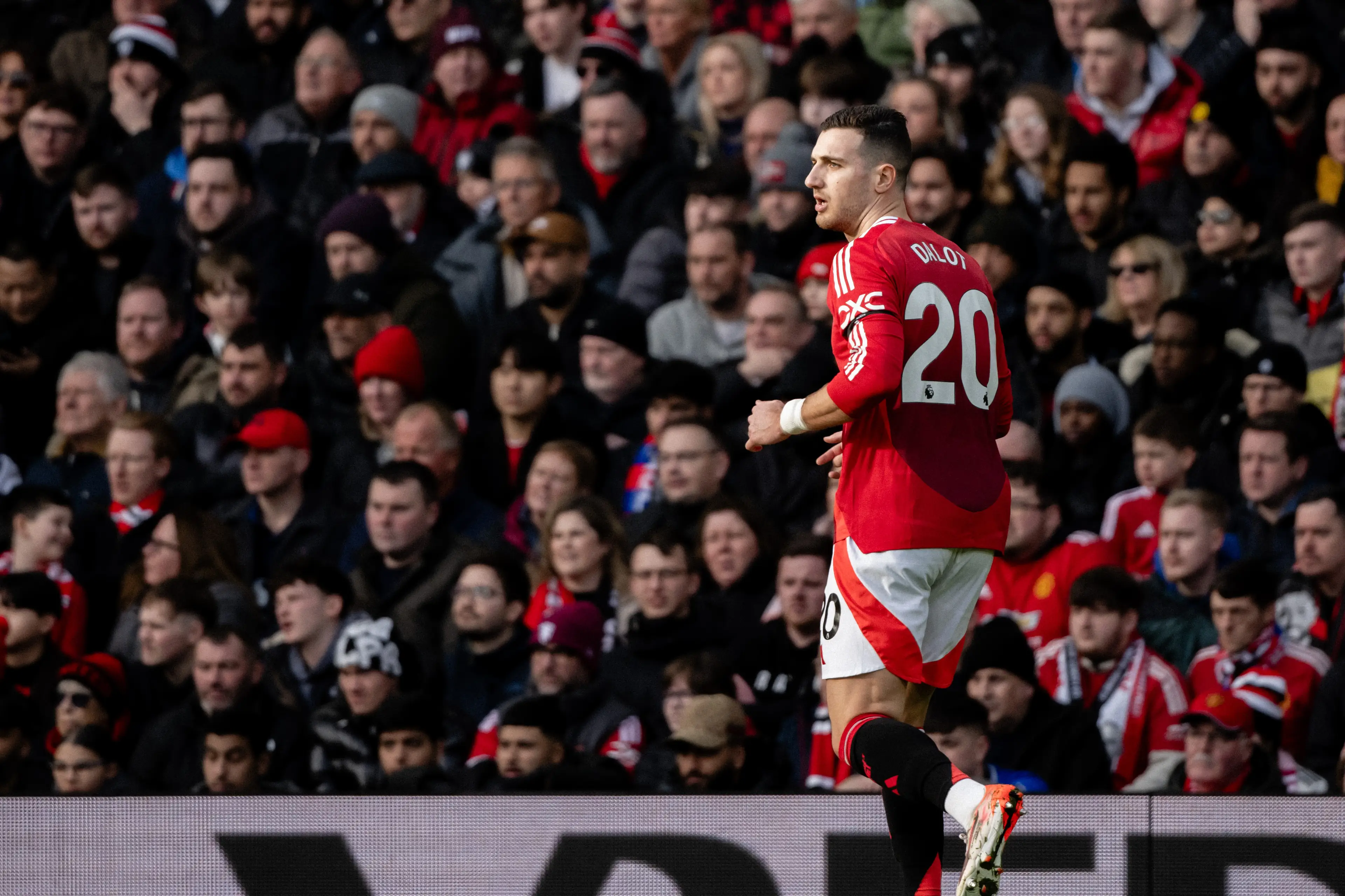 Diogo Dalot in action for Manchester United against Crystal Palace. Image: Getty 