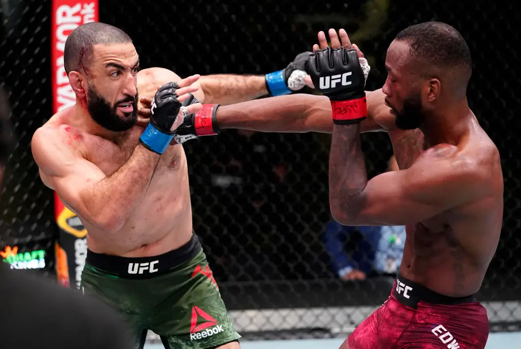 Leon Edwardand Belal Muhammad will also be having a rematch. (Jeff Bottari/Zuffa LLC via Getty Images)