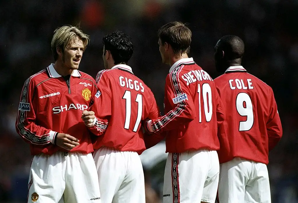 Teddy Sheringham and Andy Cole made 95 appearances together at United. (Image: Getty)