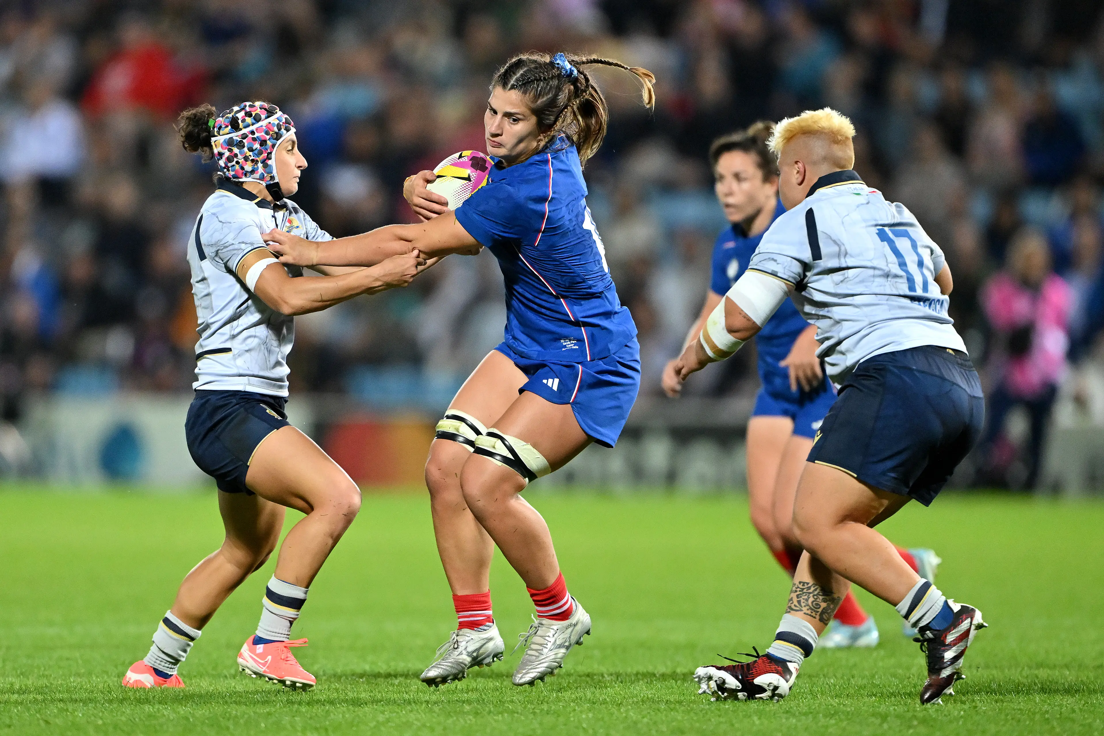 Axelle Berthoumieu in action at the World Cup. Image: Dan Mullan / Staff via Getty