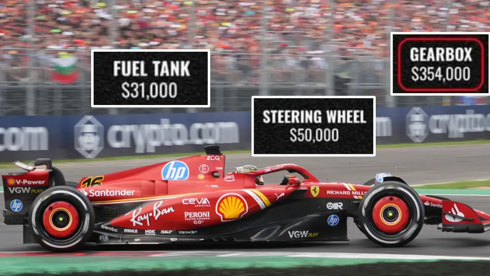 Fans left stunned after working out the total cost of a Formula One car