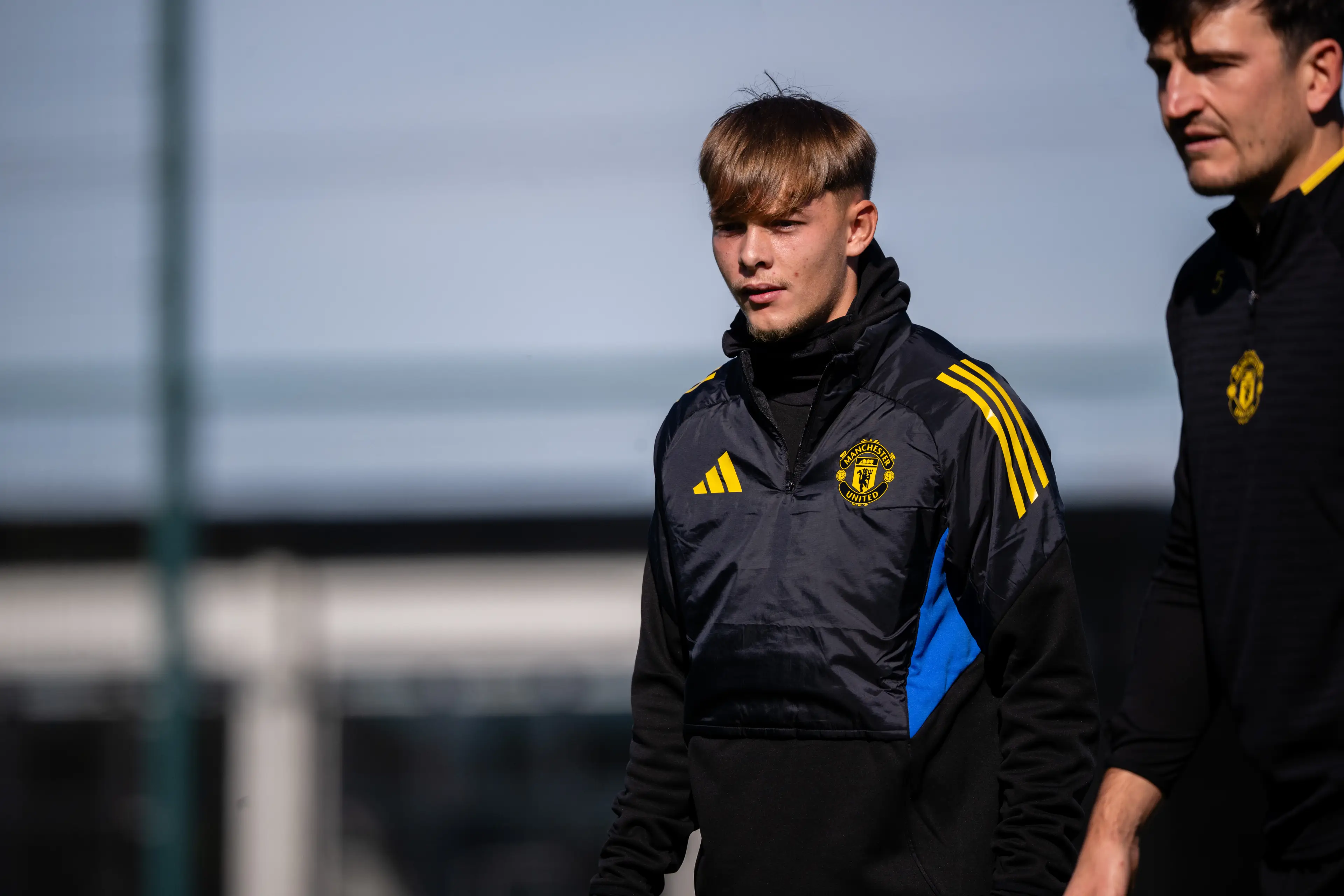 Sam Mather trained with the Manchester United first-team on Thursday. Image: Getty 