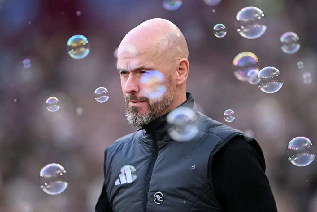 Erik ten Hag pictured before Man Utd's 2-1 defeat to West Ham -