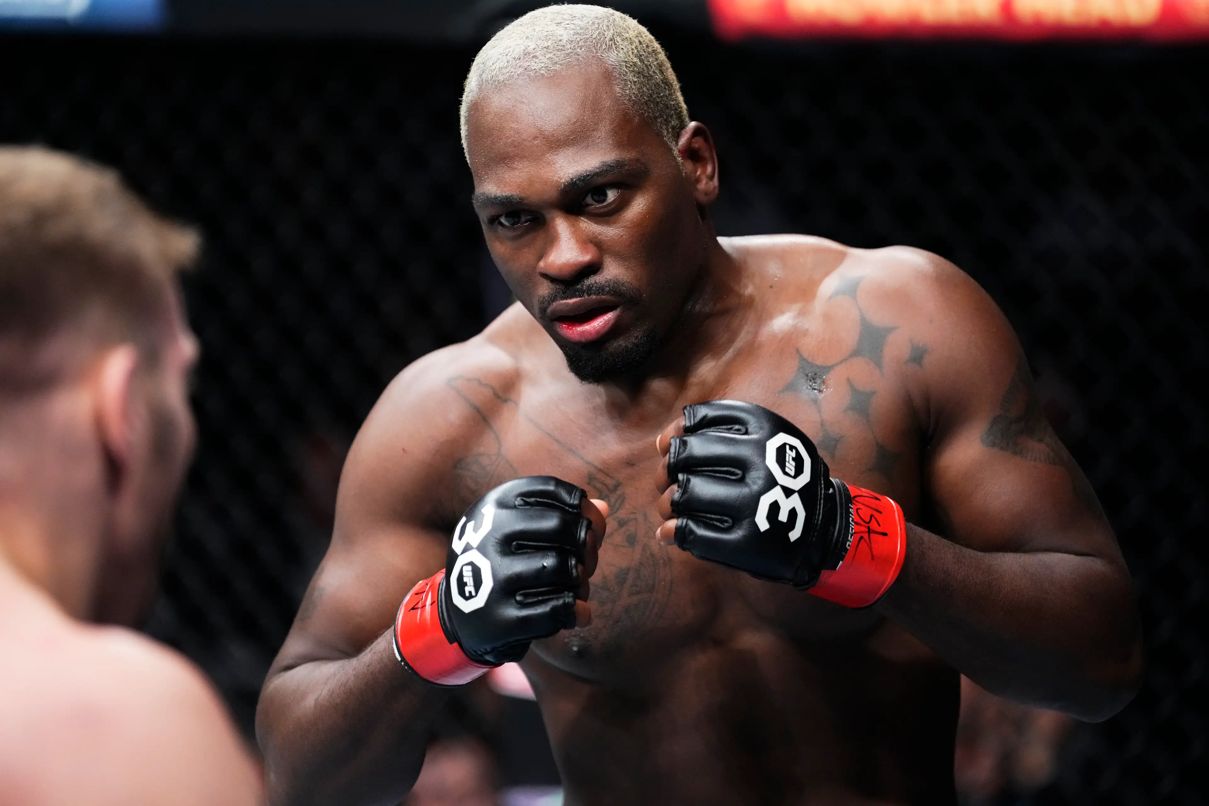 Derek Brunson during his UFC fight against Dricus du Plessis. Image: Getty