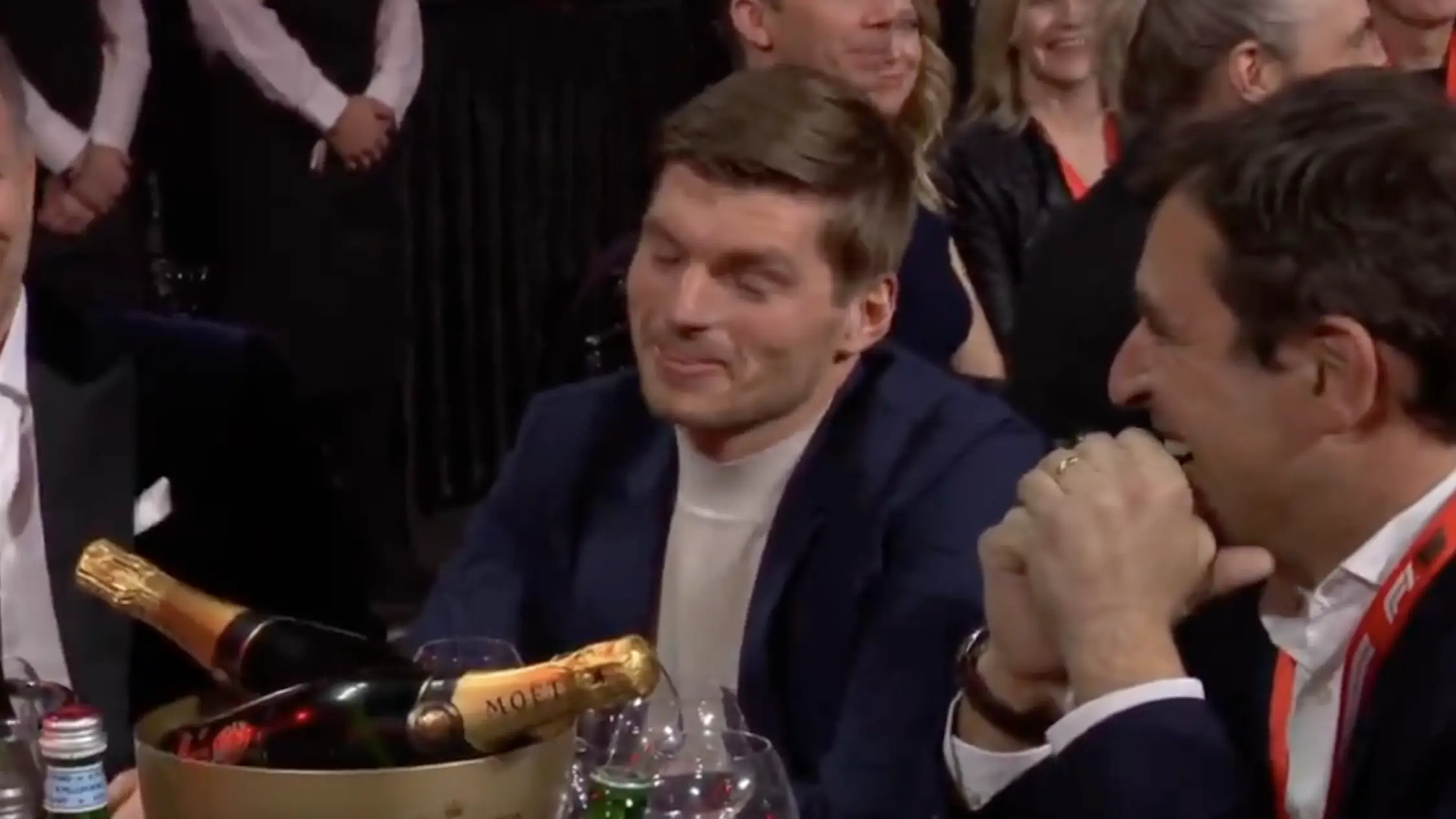 Body language expert reveals what Max Verstappen REALLY thought of awkward George Russell joke at F1 75 event