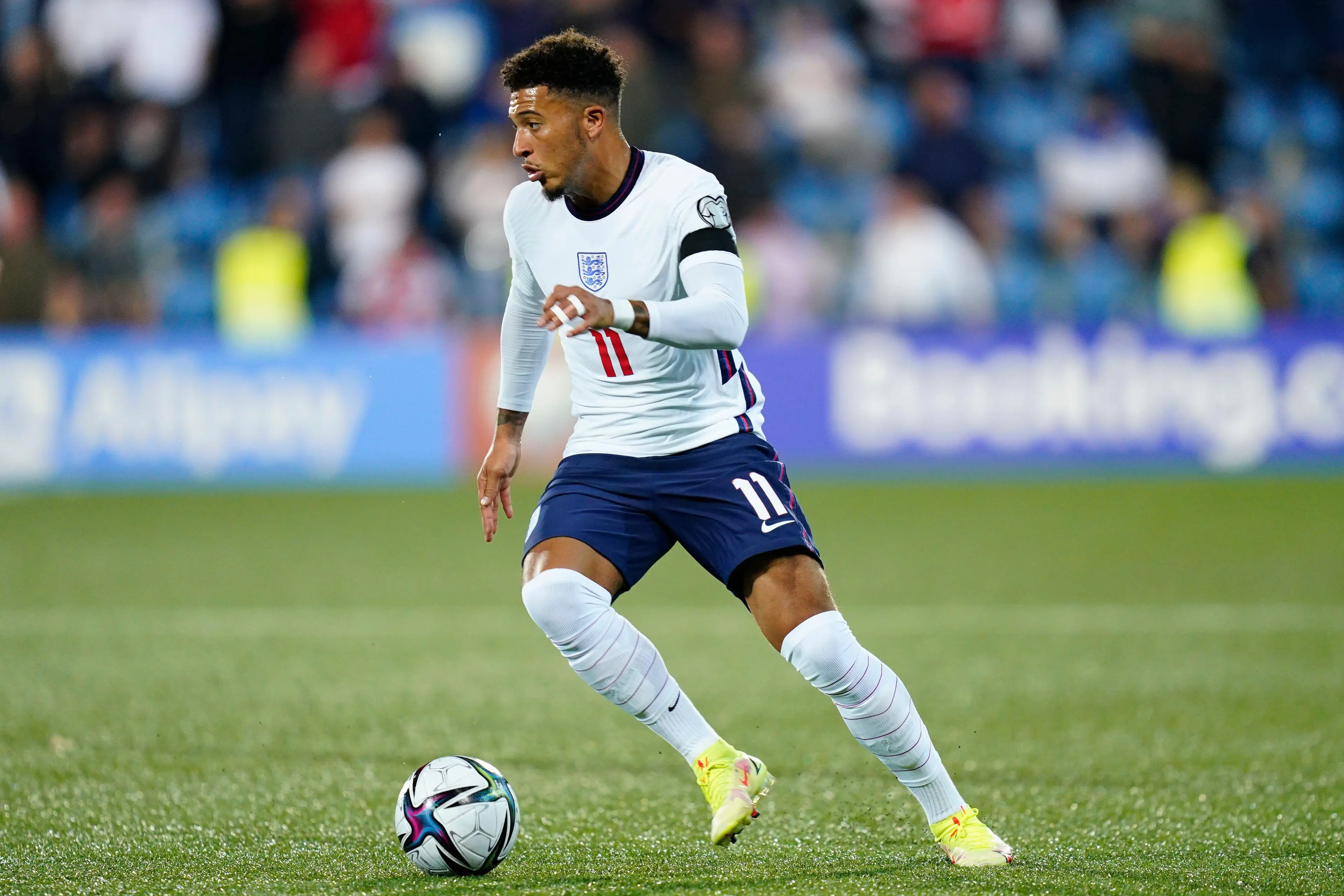 Sancho during his last England appearance. (Image