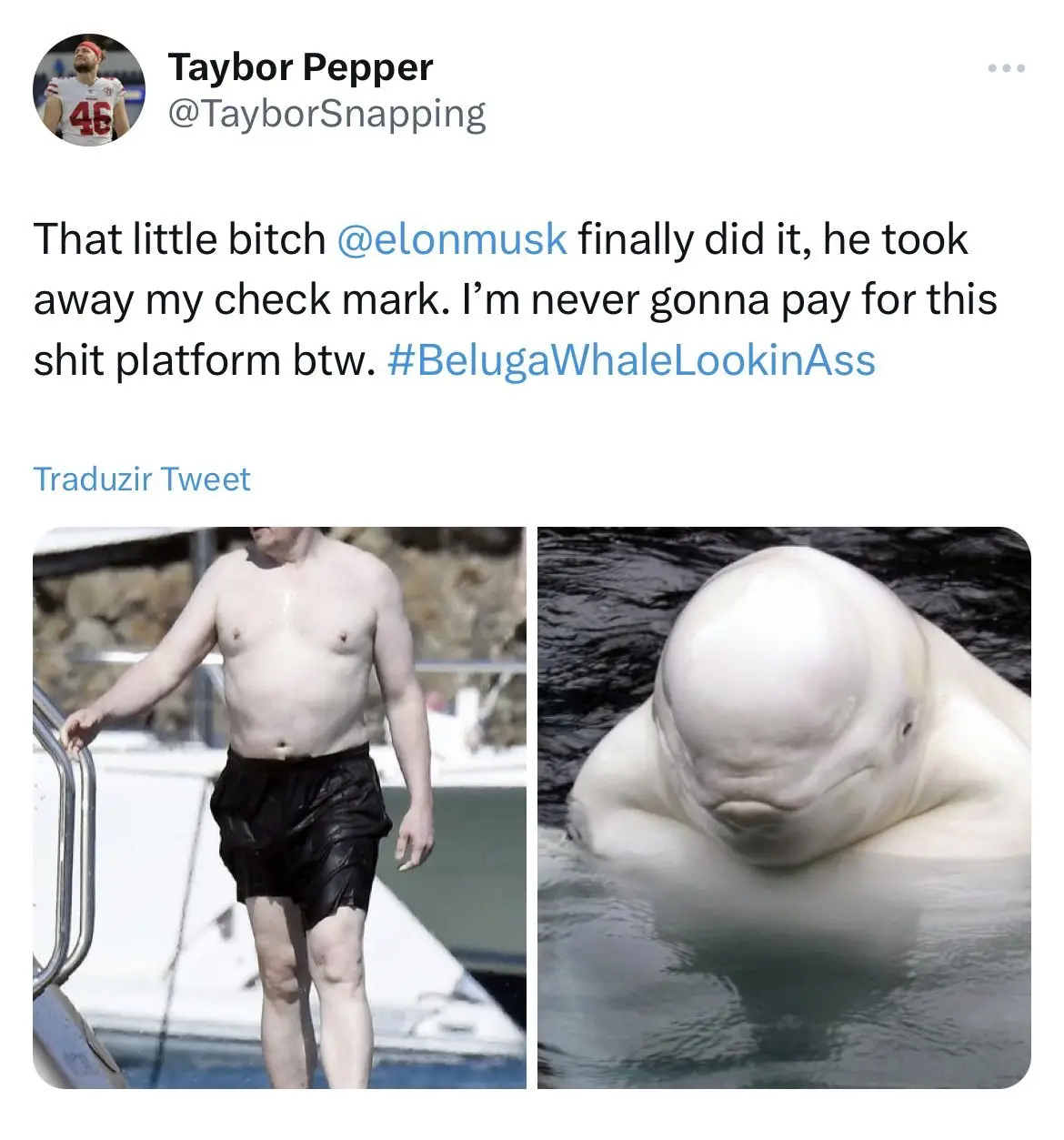 San Francisco 49ers player Taybor Pepper dropped his callout of Elon Musk in a now-deleted tweet.