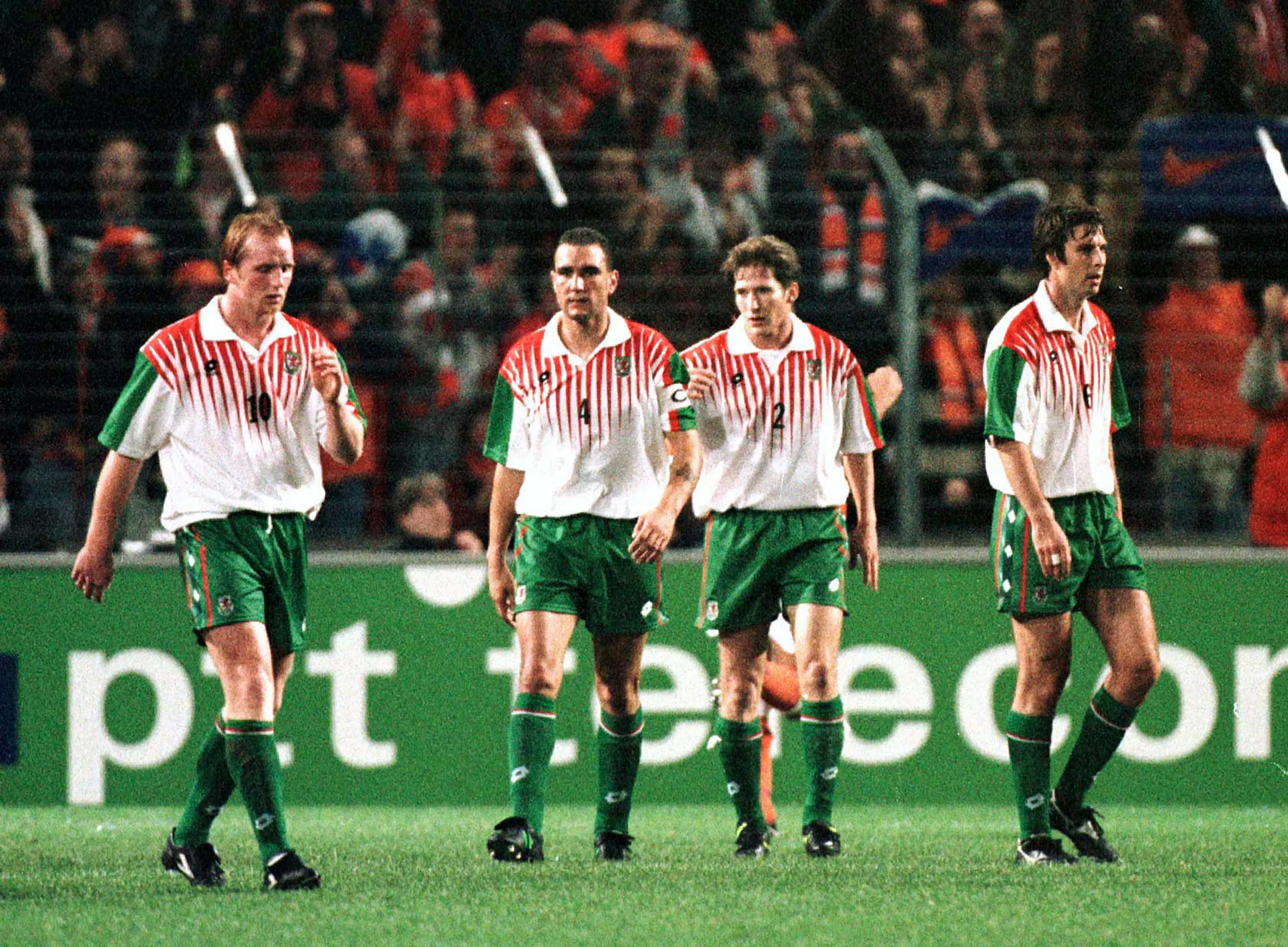 Vinnie Jones and John Hartson for Wales in 1996 (credit: getty)
