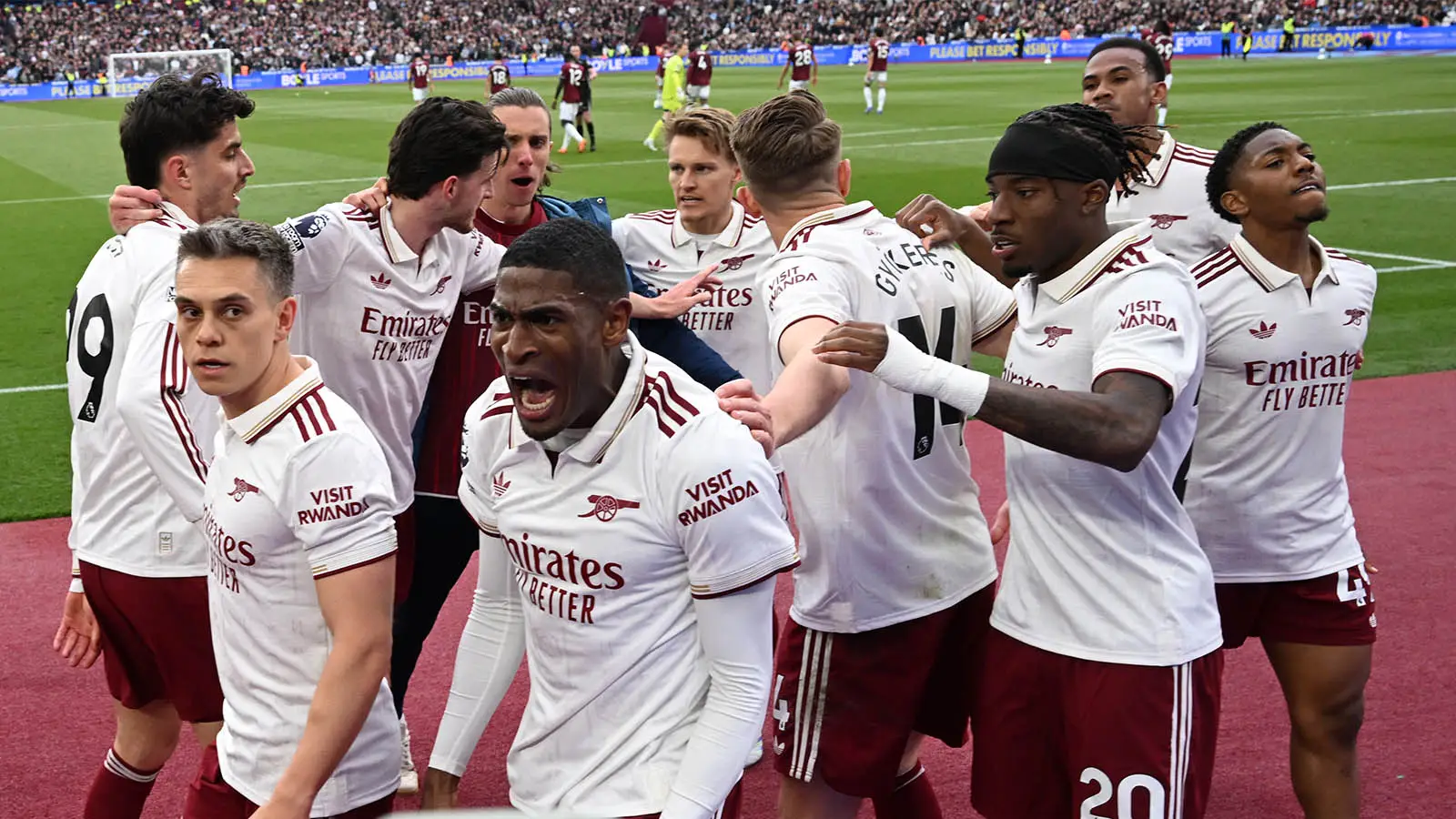 Arsenal are now five points clear of Man City - having played a game more - at the top of the Premier League table (Image: Getty)