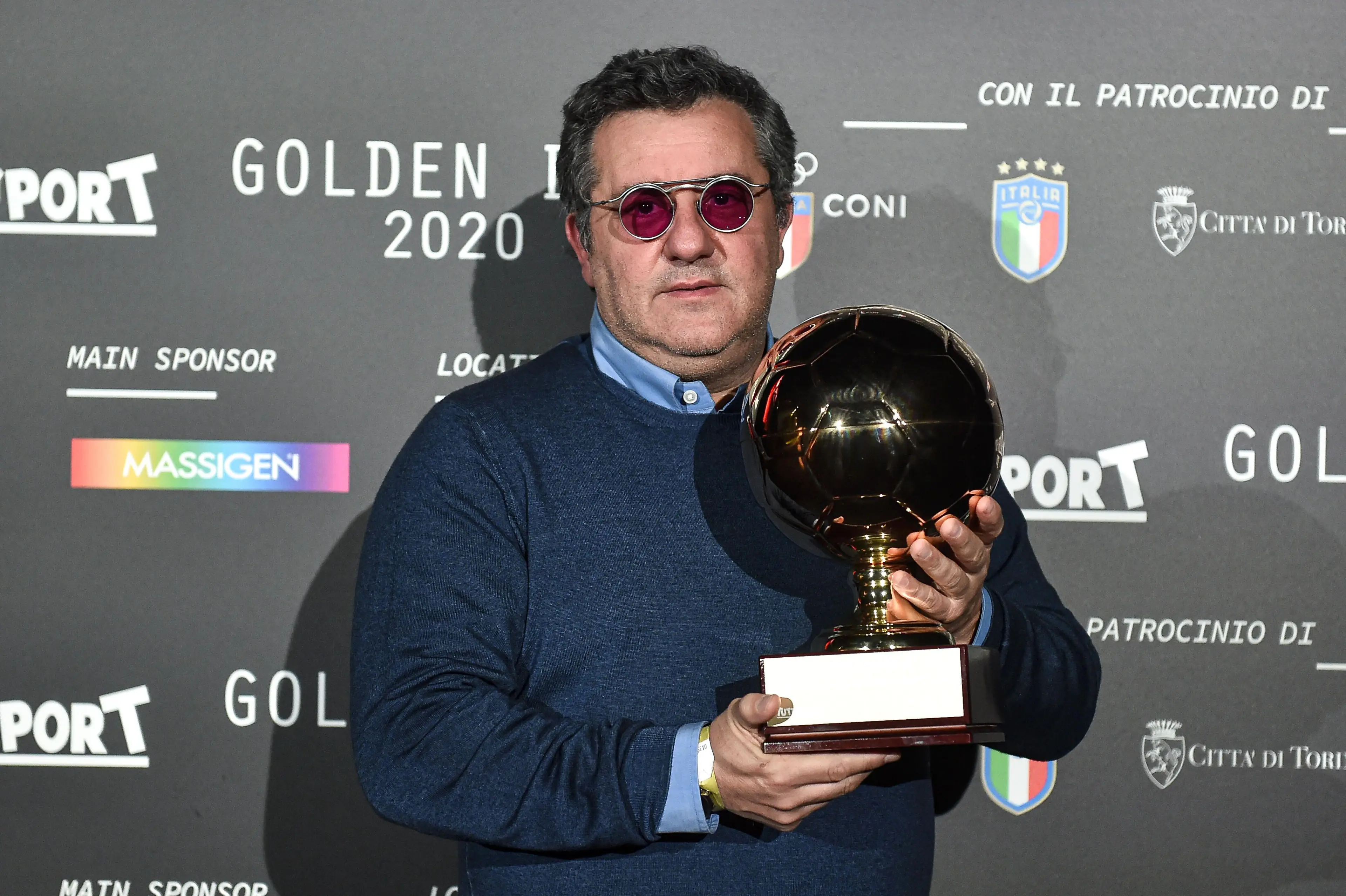 Mino Raiola pictured at the 2020 Golden Boy Awards. (Image