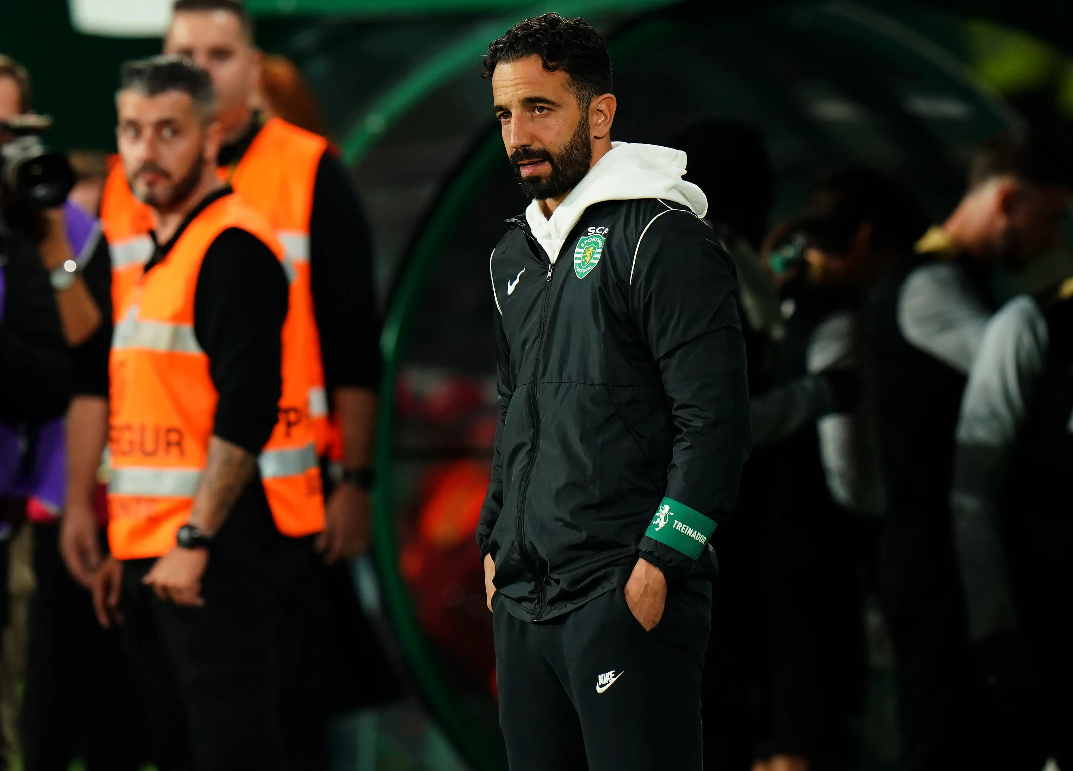 Ruben Amorim took charge of Sporting CP's cup clash om Tuesday amid interest from Manchester United. Image: Getty 
