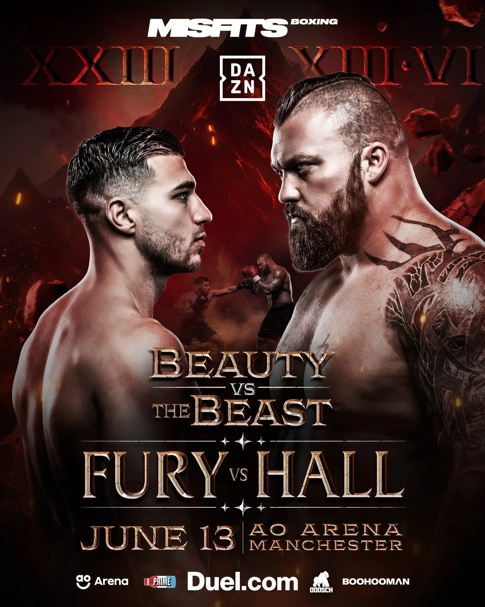 Fury will go head-to-head with Hall at the AO Arena on June 13.