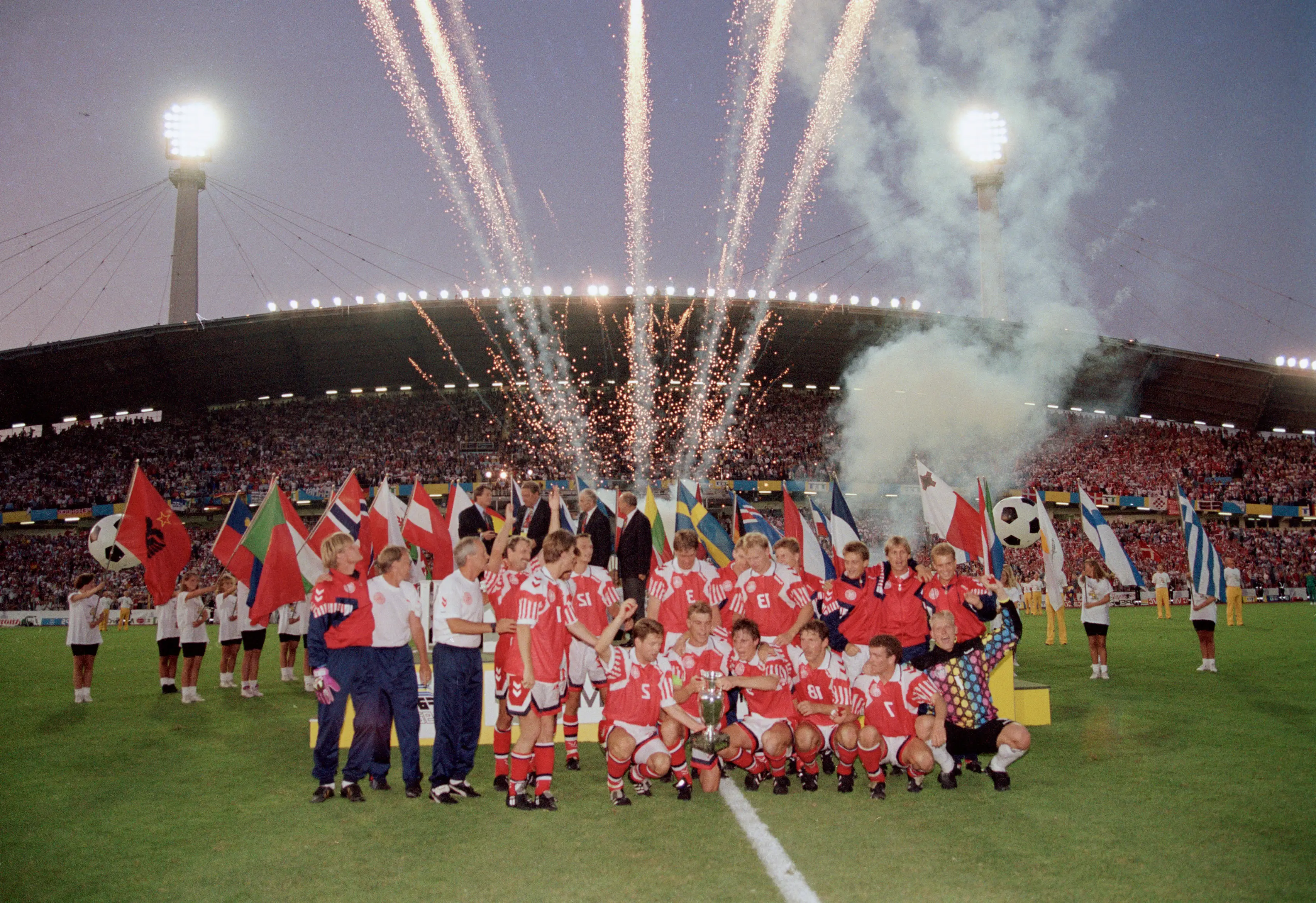 Denmark won the 1992 Euros [Photo by Simon Bruty/Allsport/Getty Images]