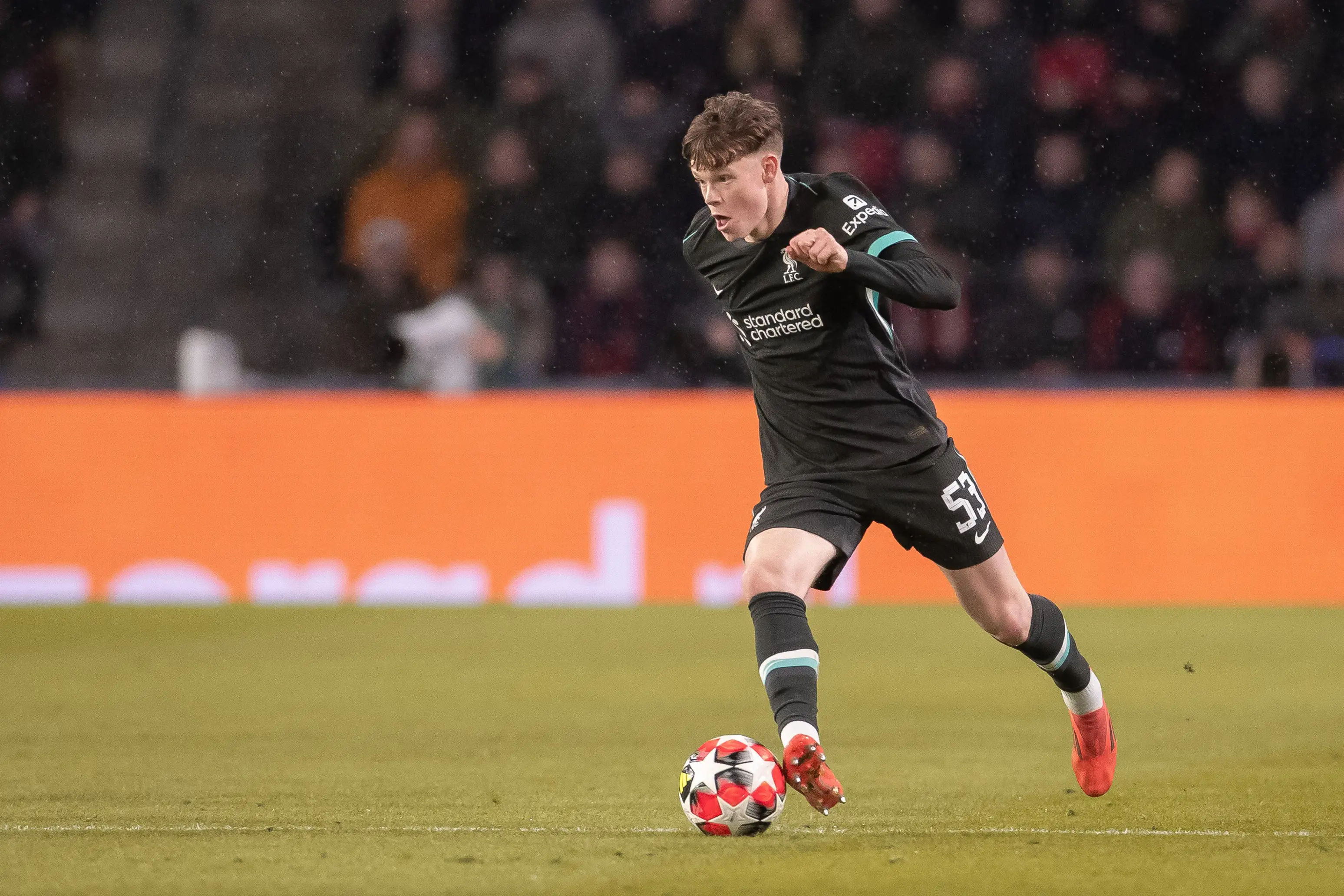 James McConnell impressed during Liverpool's Champions League clash against PSV Eindhoven. Image: Getty