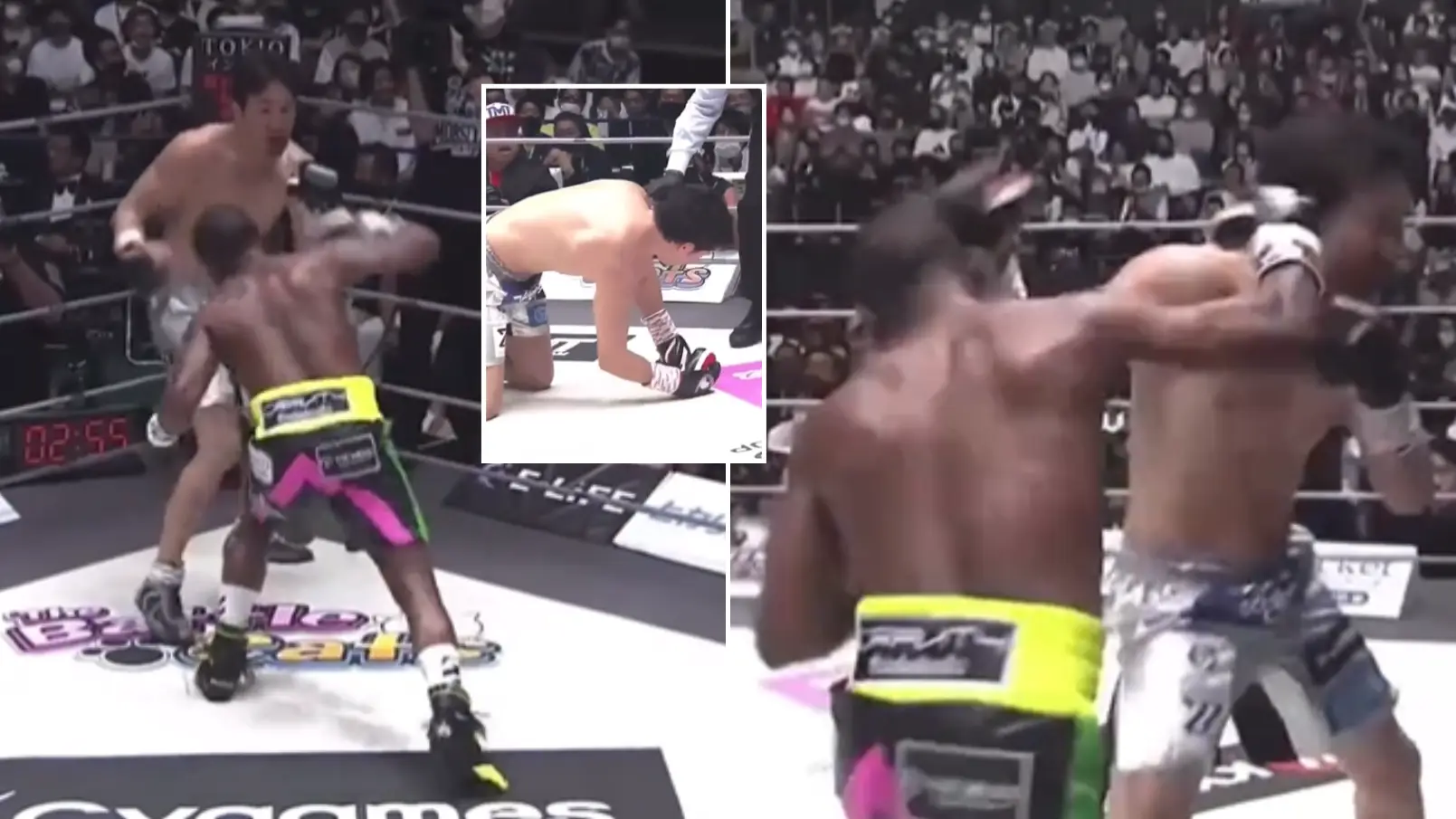 Floyd Mayweather knocks out Mikuru Asakura with huge right hand in exhibition bout