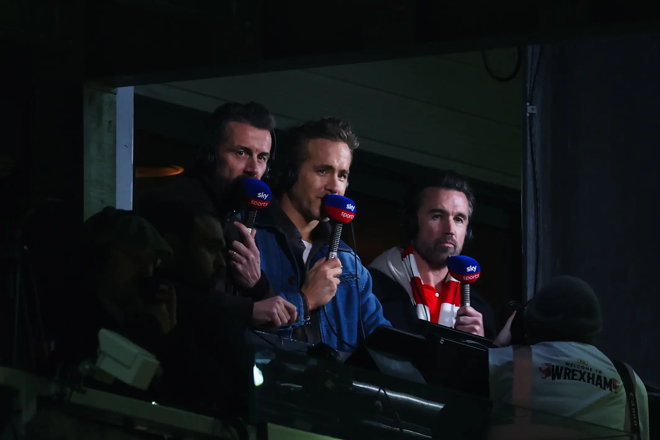 The Wrexham owners were on commentary for Wrexham vs Swansea. Image: Getty