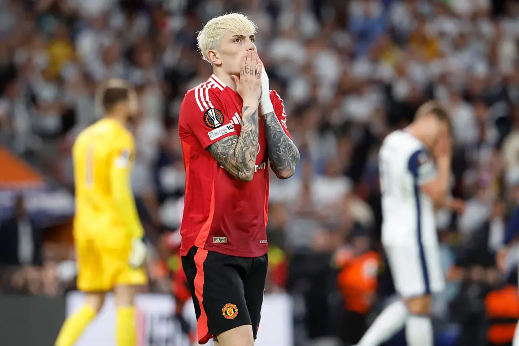 Alejandro Garnacho is expected to leave Manchester United this summer. (Image: Getty)