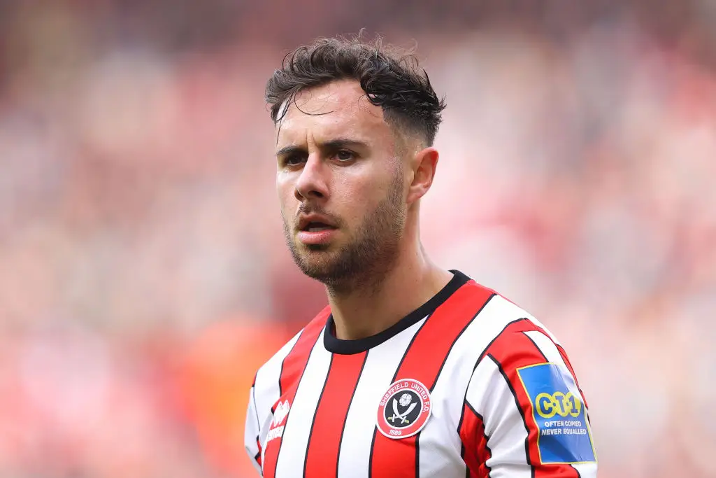 George Baldock in action for Sheffield United - Getty