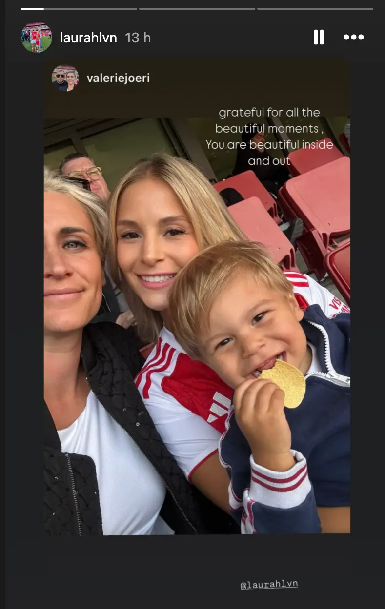 Fans think Leandro Trossard's wife has hinted a a move. Image: Instagram/@laurahlvn