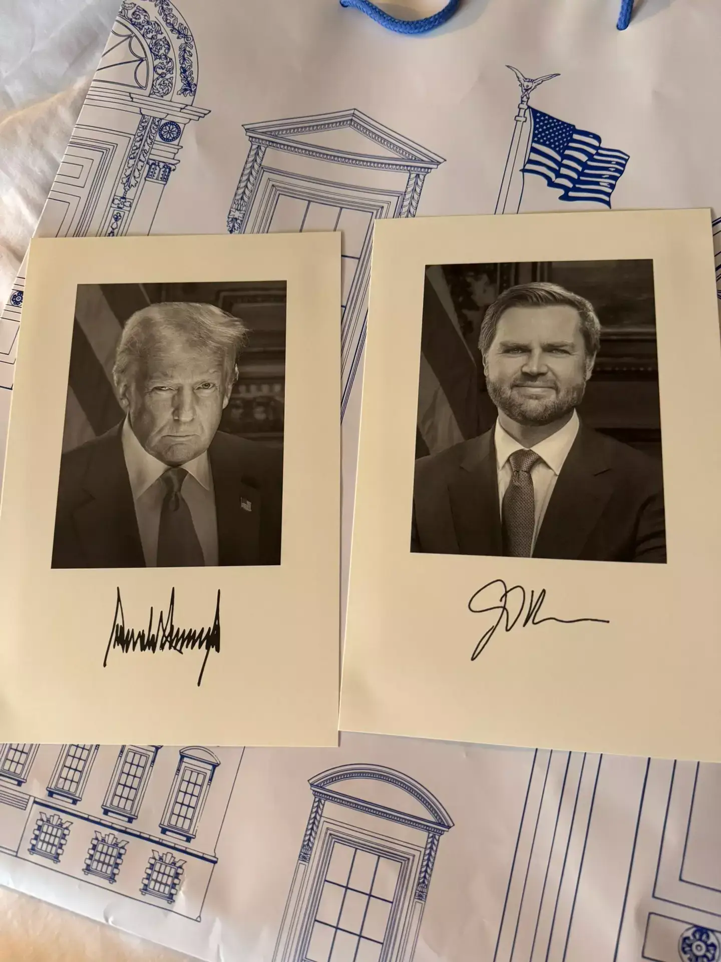 Portraits were handed out to guests for Trump's inauguration. Image: X/@superanonymousk 