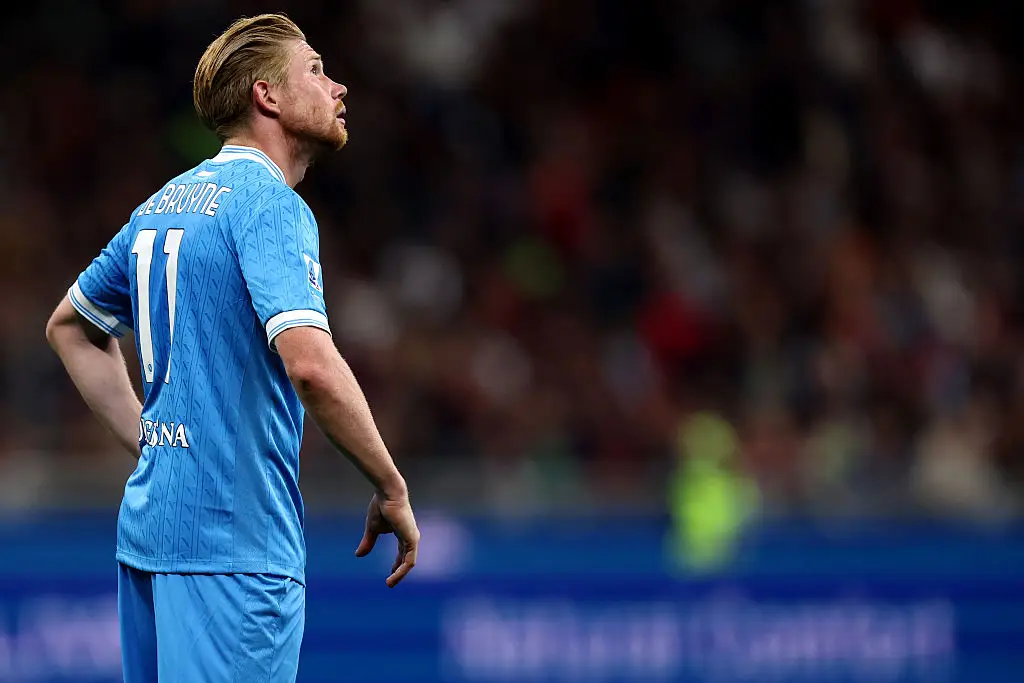 De Bruyne was taken off early during Napoli's clash with AC Milan. (Image: Marco Canoniero/LightRocket via Getty Images)
