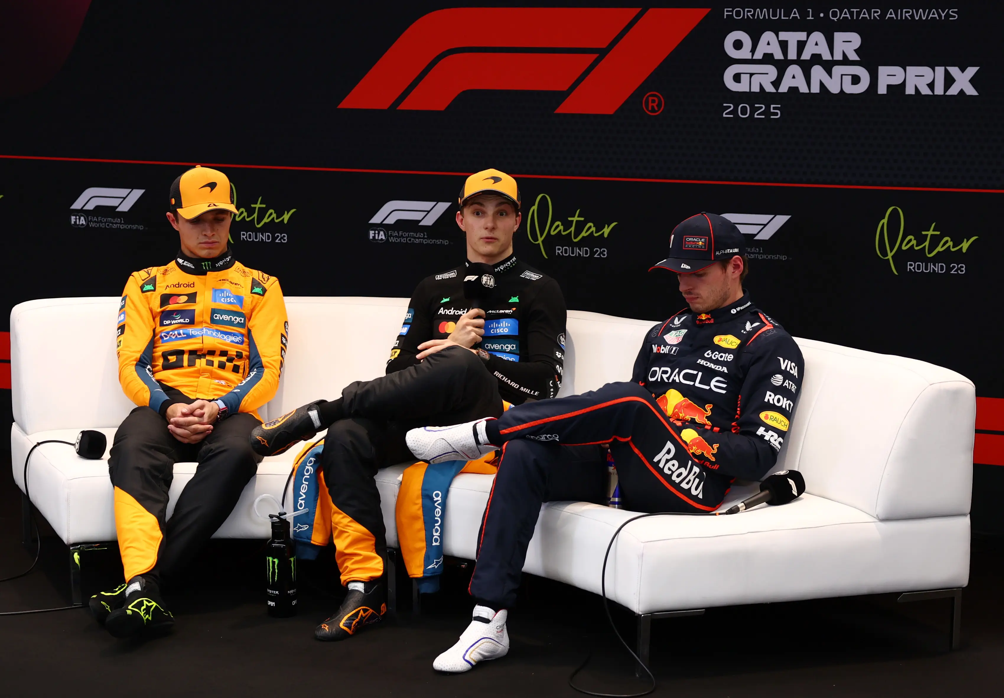 There will be a three-way battle in Abu Dhabi for the 2025 F1 world title. Image: Getty