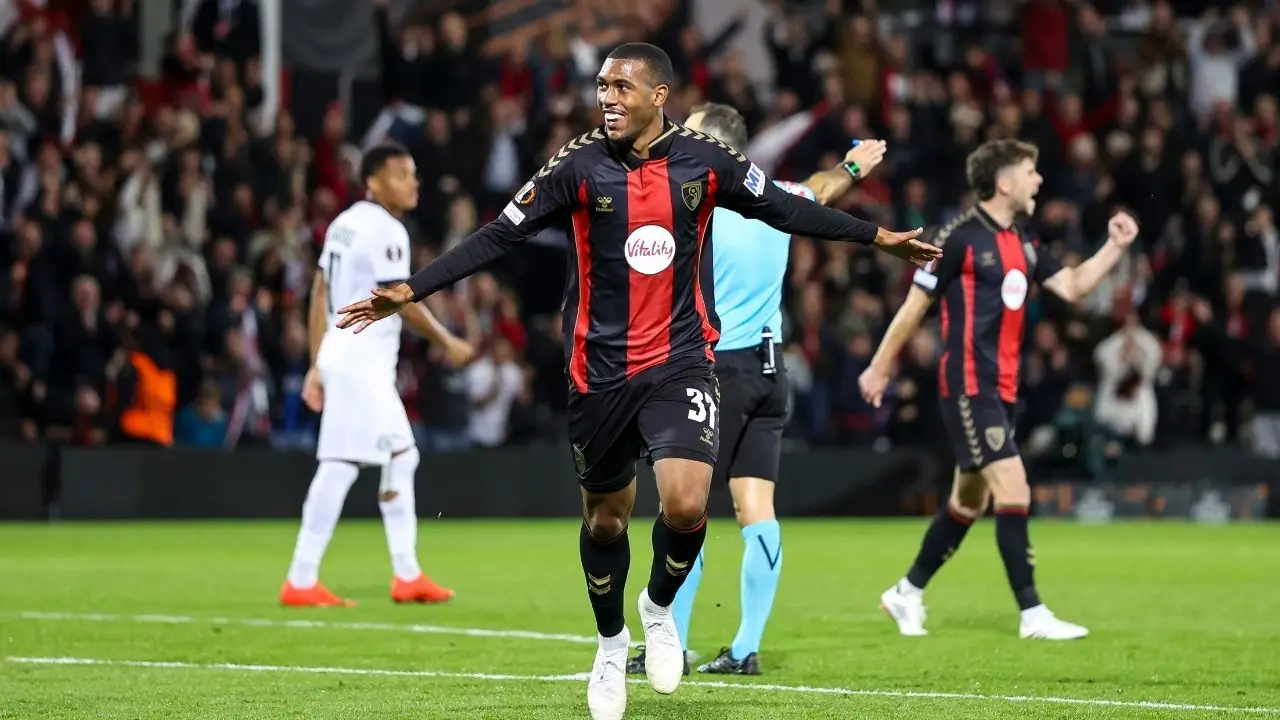 Rayan hasn't scored for Bournemouth in the Premier League this season but is starting to hit form (Image: Getty)