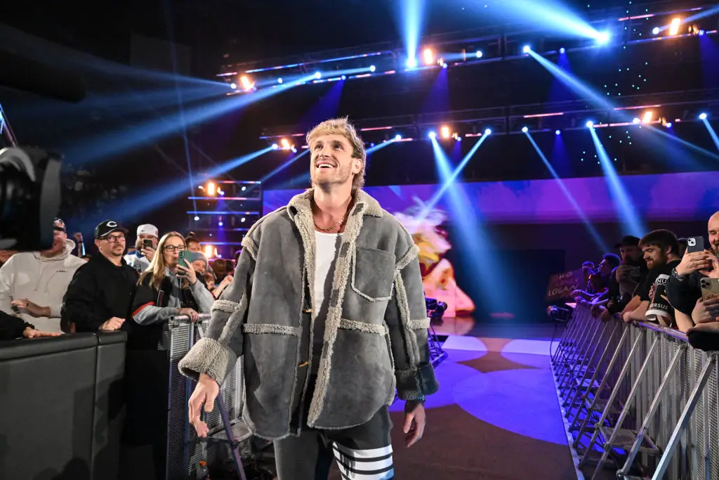 Logan Paul (pictured in WWE) lined up for the Sidemen All-Stars (Image: Getty)