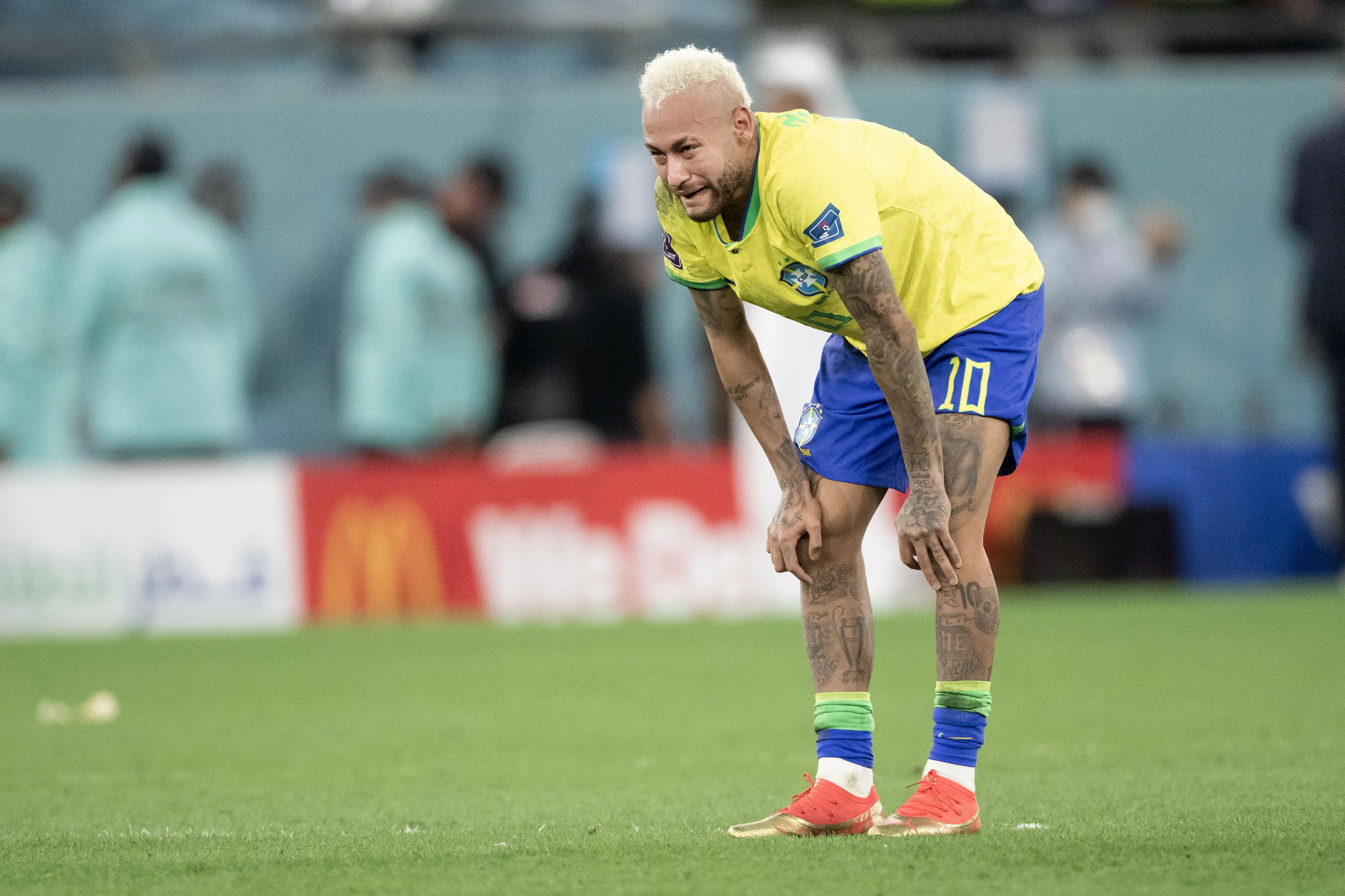 Neymar was left distraught by Friday's loss. Image: Alamy