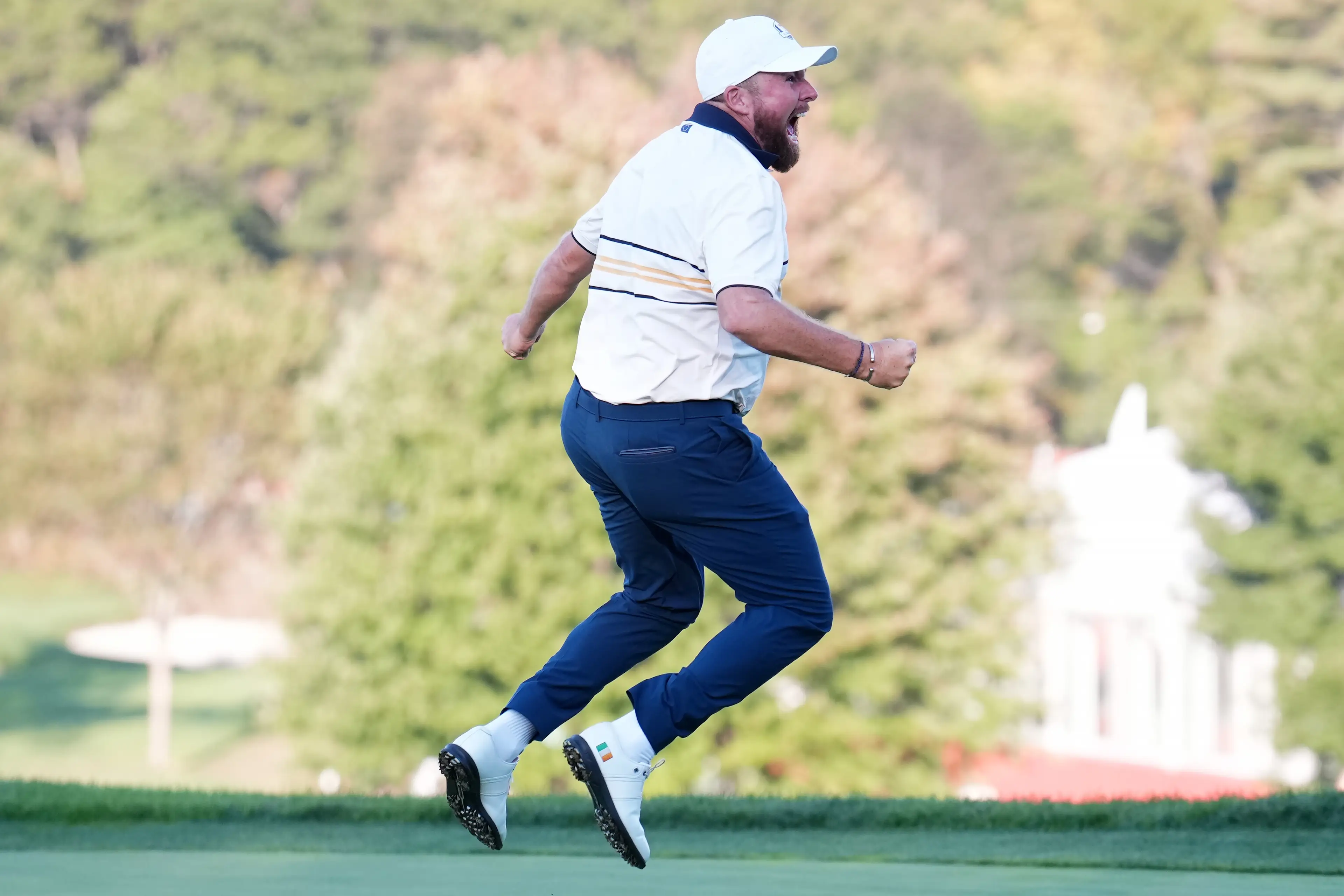 Shane Lowry celebrates his winning putt (Image: Mike Stobe / Stringer via Getty)
