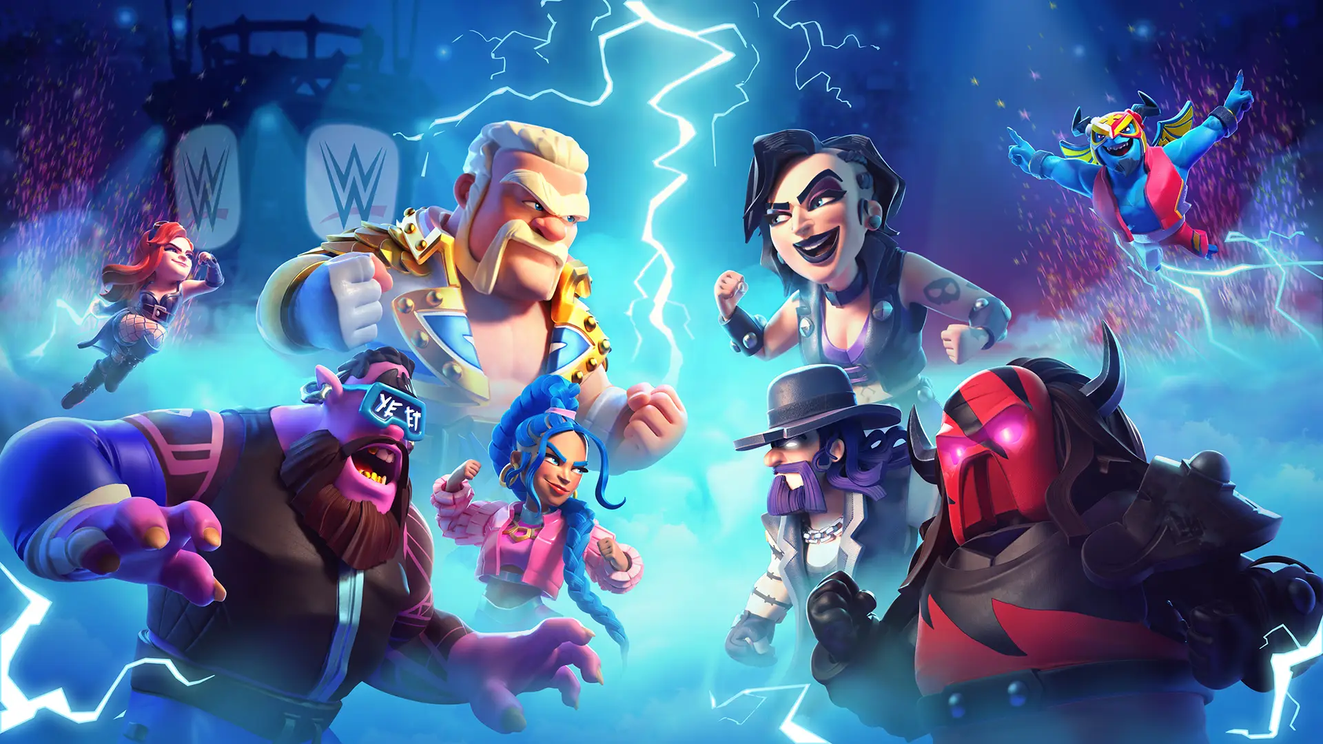 WWE have added eight superstars to Clash of Clans, a surprise hobby of John Cena's. Image: Clash of Clans