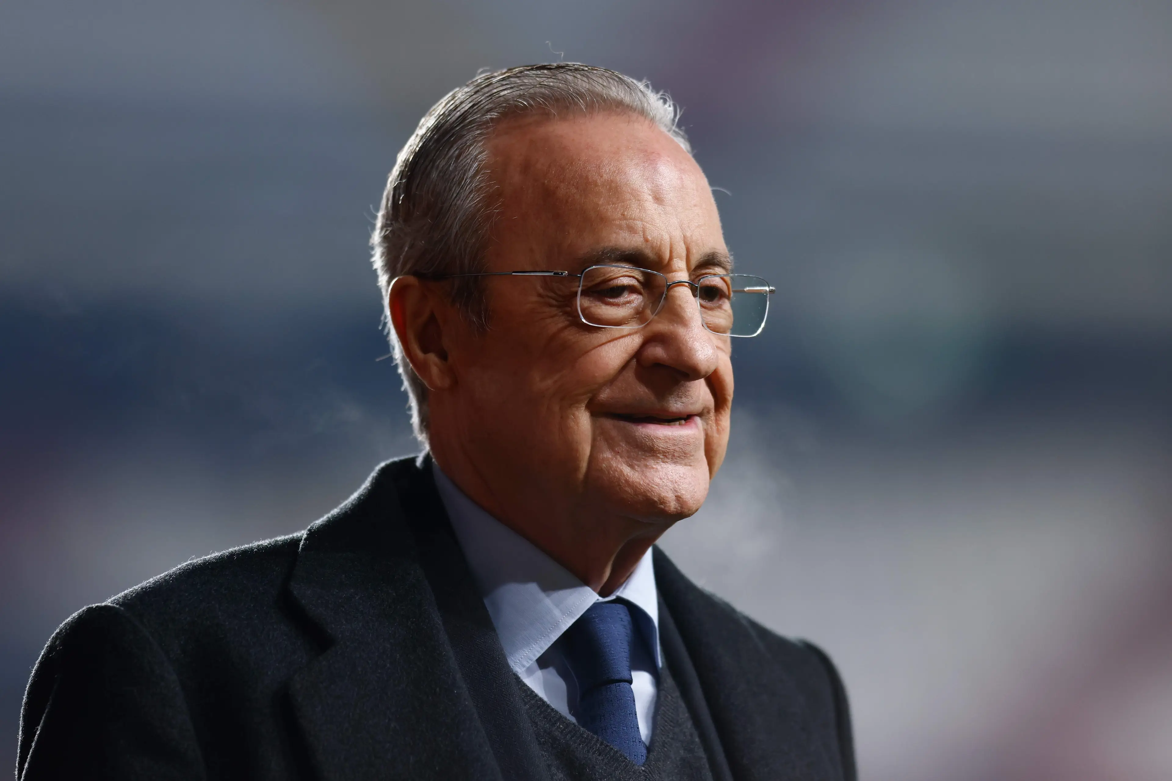 Florentino Perez has told Rafael Louzan the change needed to improve refereeing. Image: Getty