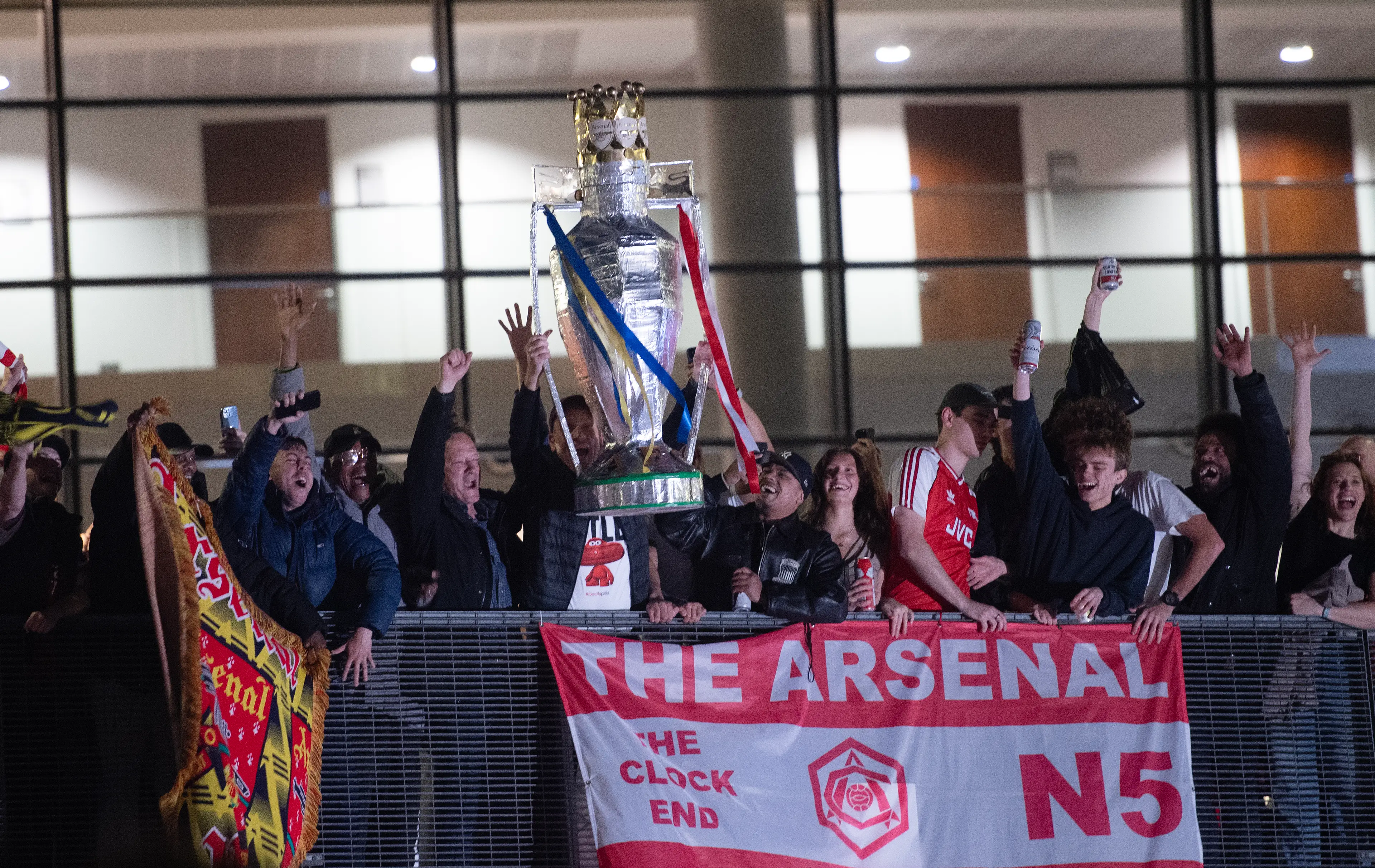 Arsenal will lift the Premier League trophy on Sunday. Image: Getty
