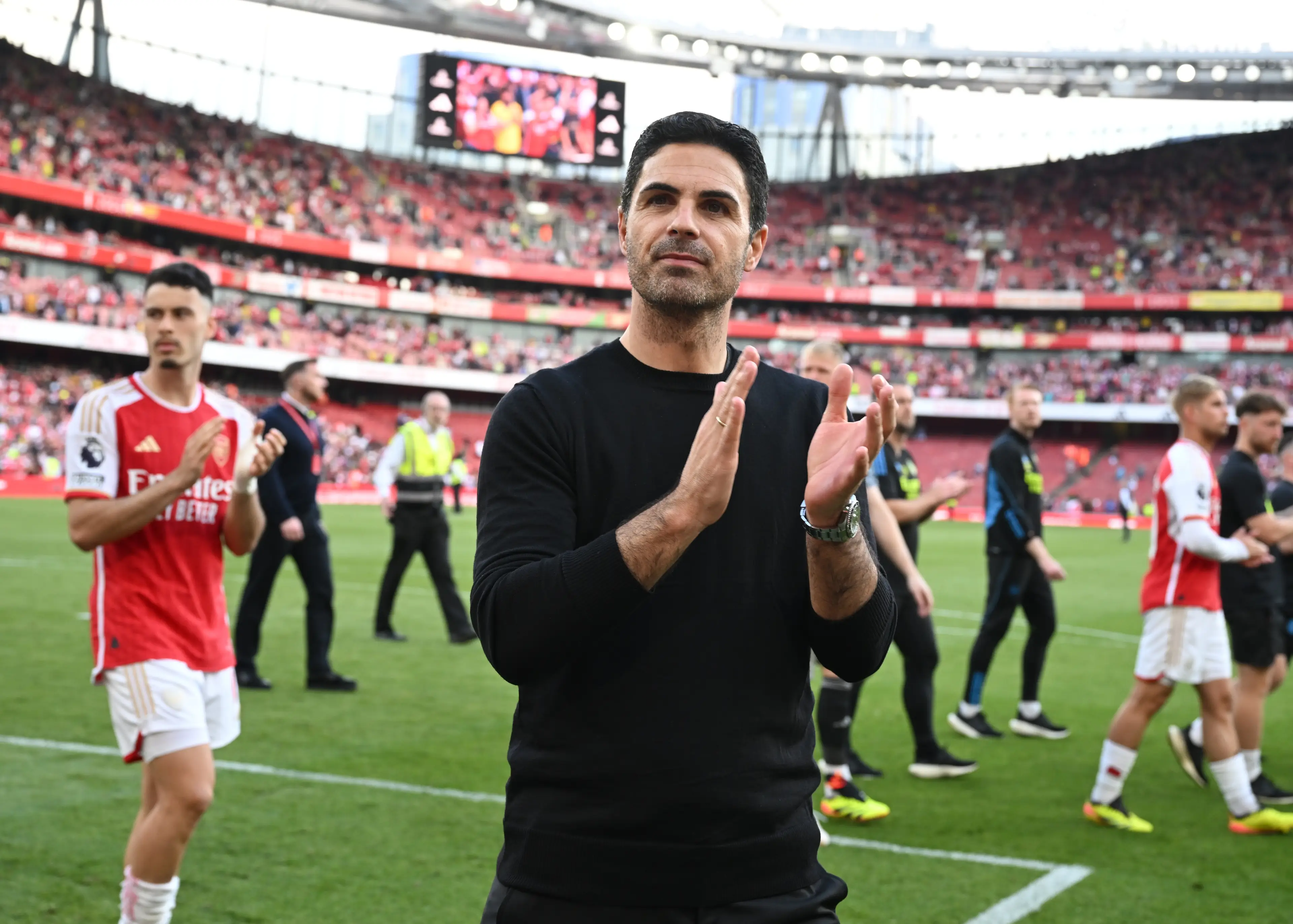 Mikel Arteta is set to sign a new contract at Arsenal. Image: Getty