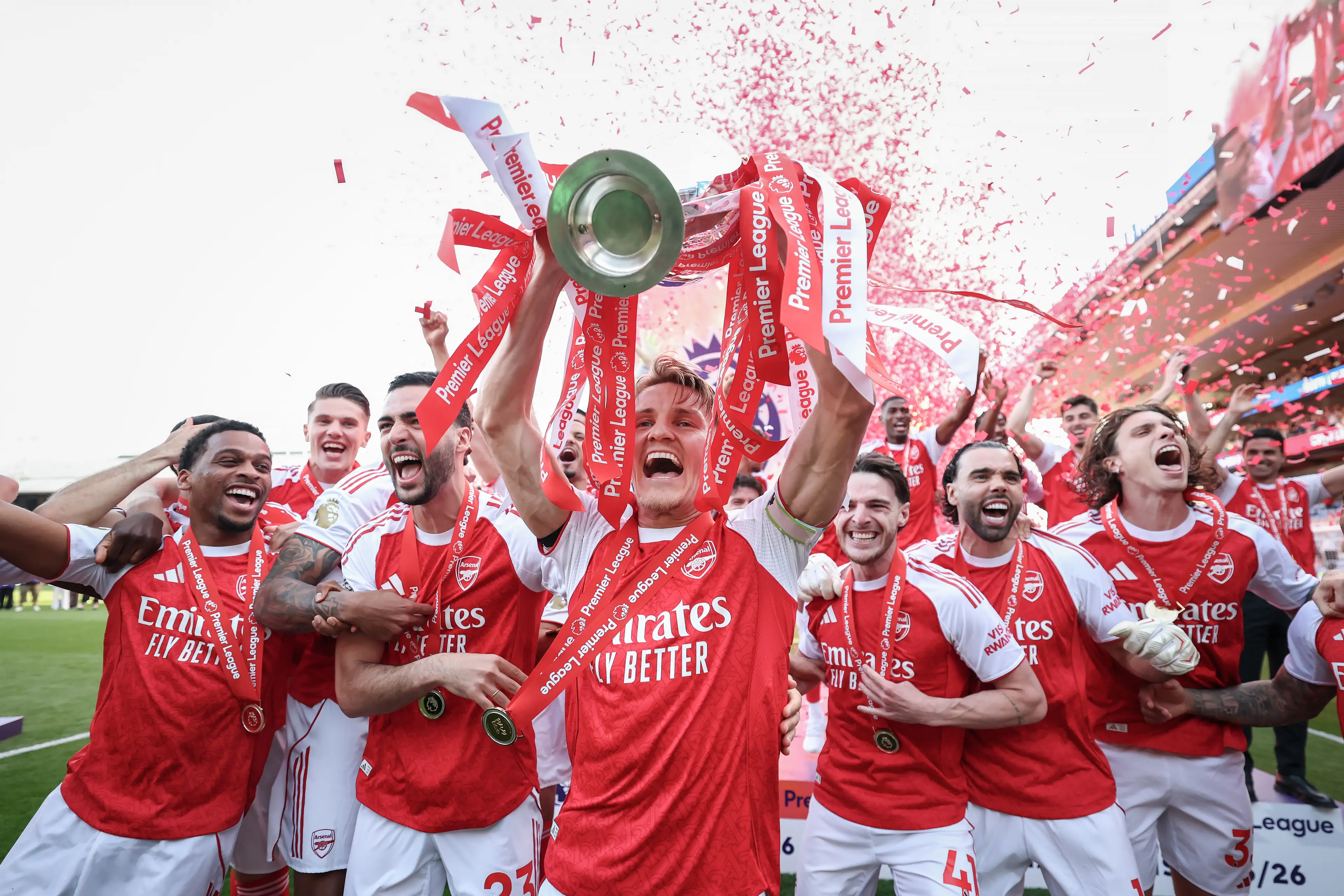 Arsenal will try and win back-to-back league titles for the first time since the 1930s. Image credit: Getty