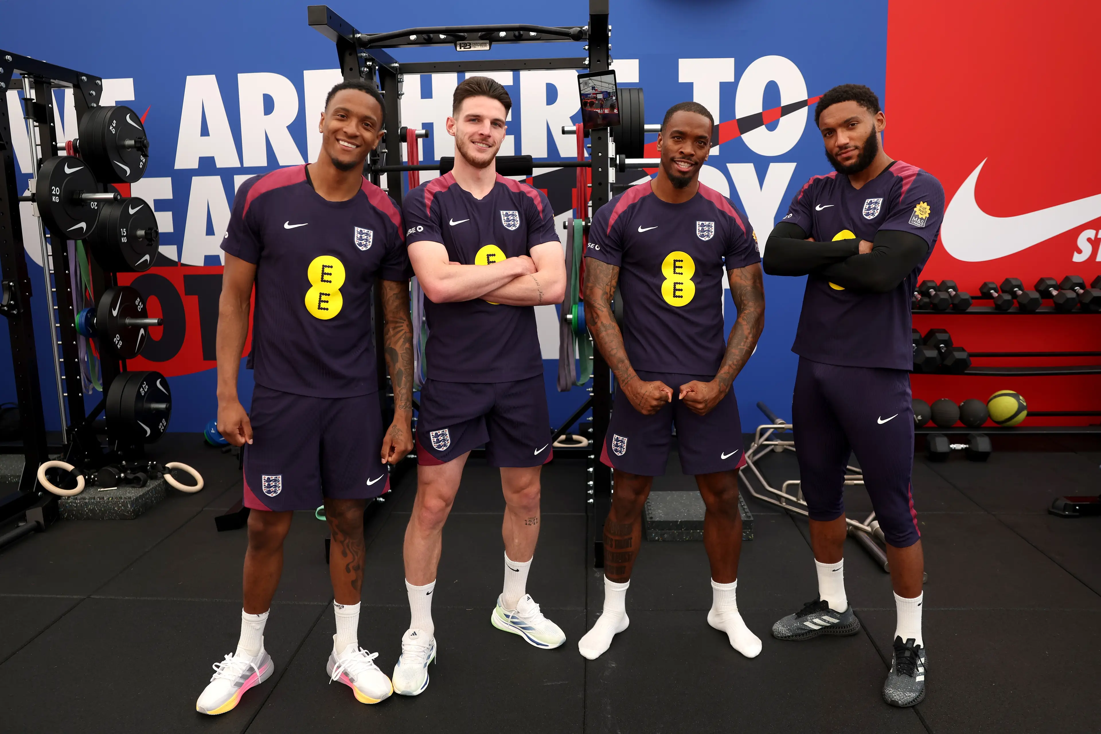 Declan Rice, Ezri Konsa and Ivan Toney are in a 'secret WhatsApp group'. Image: Getty