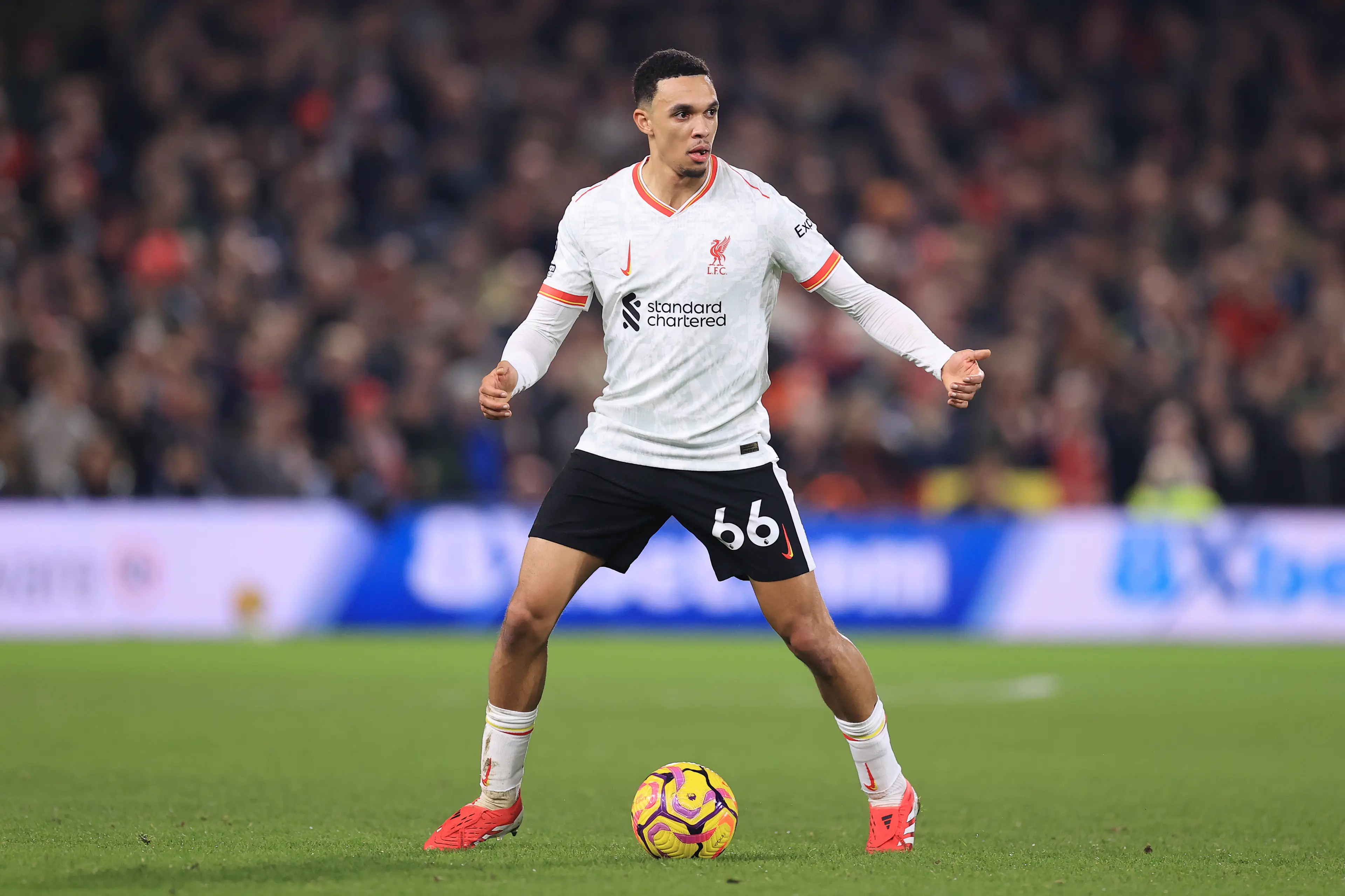 Trent Alexander-Arnold in action for Liverpool. Image: Getty 