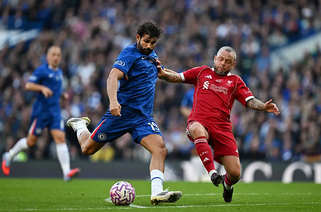 Diego Costa in action for Chelsea Legends (Credit:Getty)