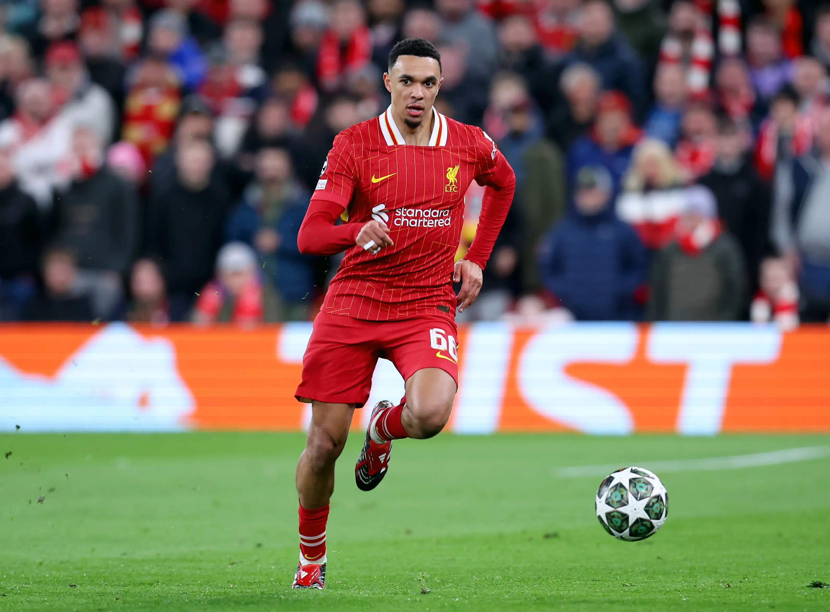 Trent Alexander-Arnold has been linked with a move to Real Madrid. Image: Getty