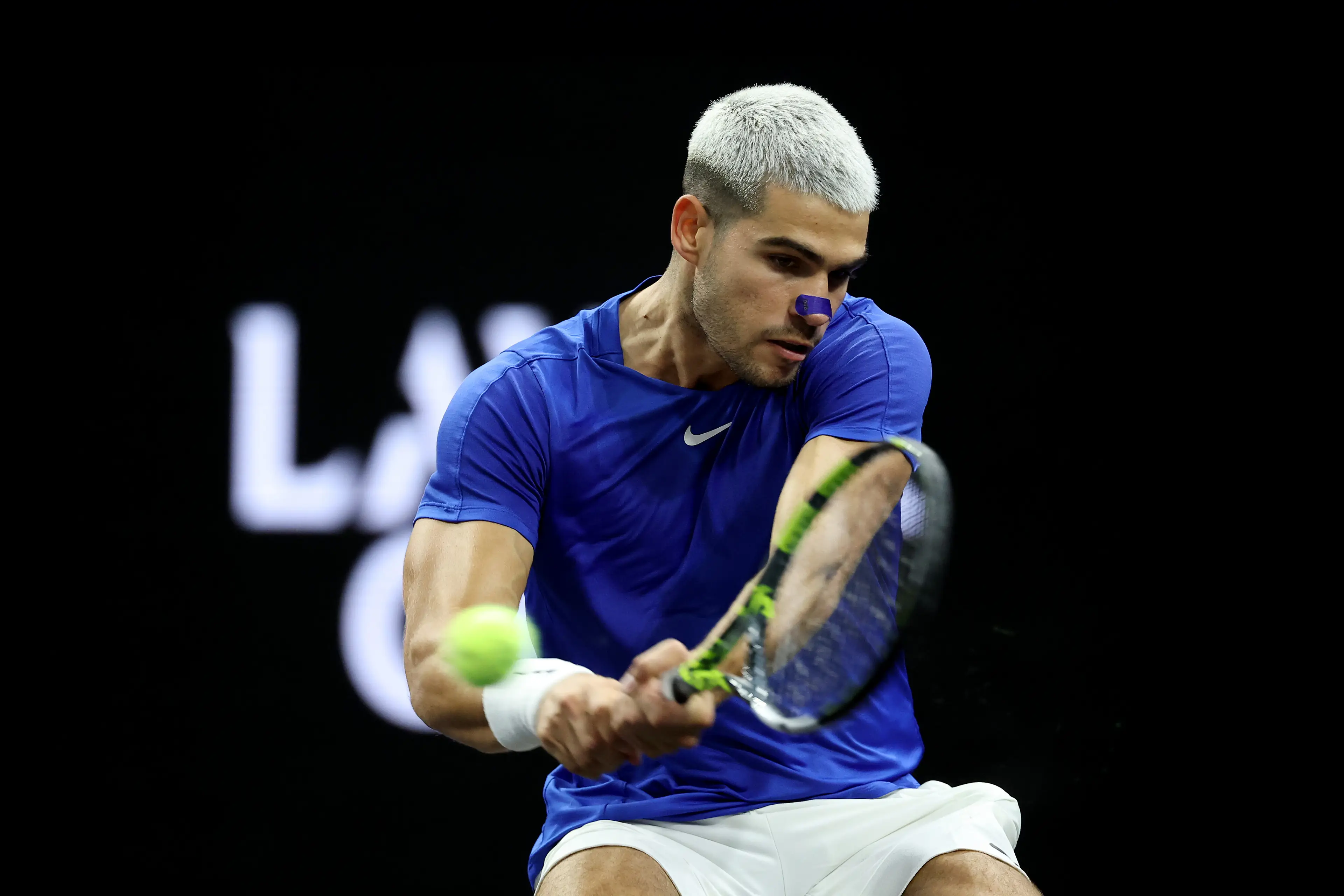 Carlos Alcaraz at the Laver Cup. Image: Ezra Shaw / Staff via Getty