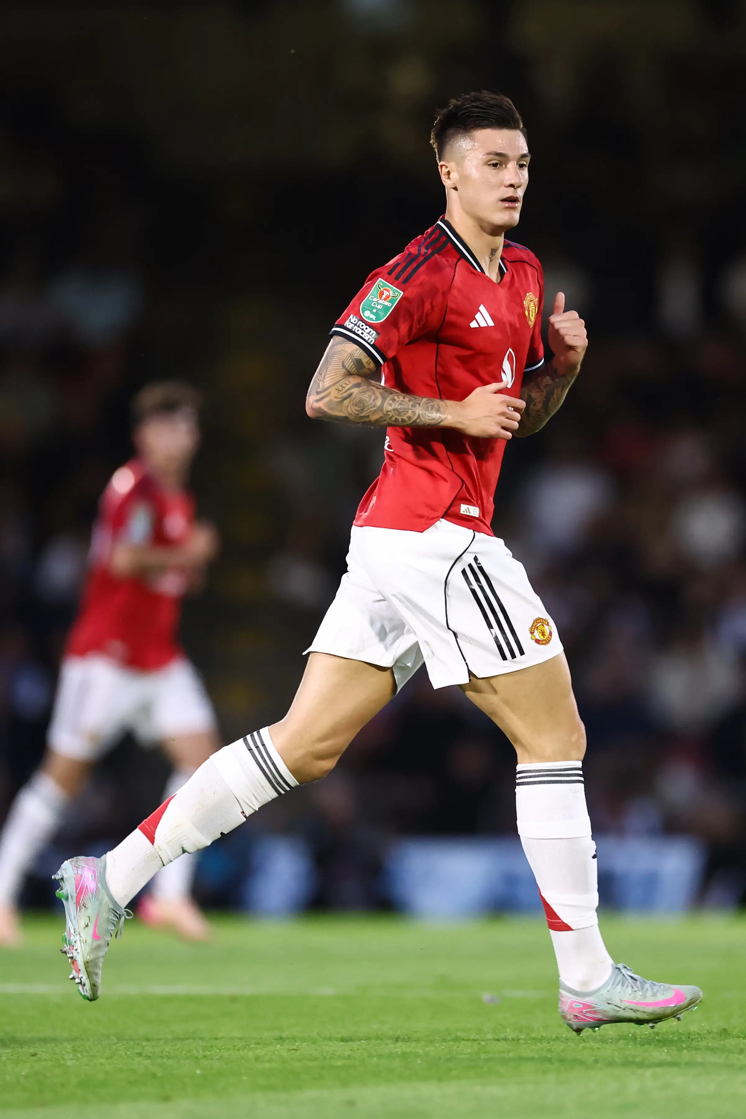 Sesko is yet to open his account for his new club. Image: Getty