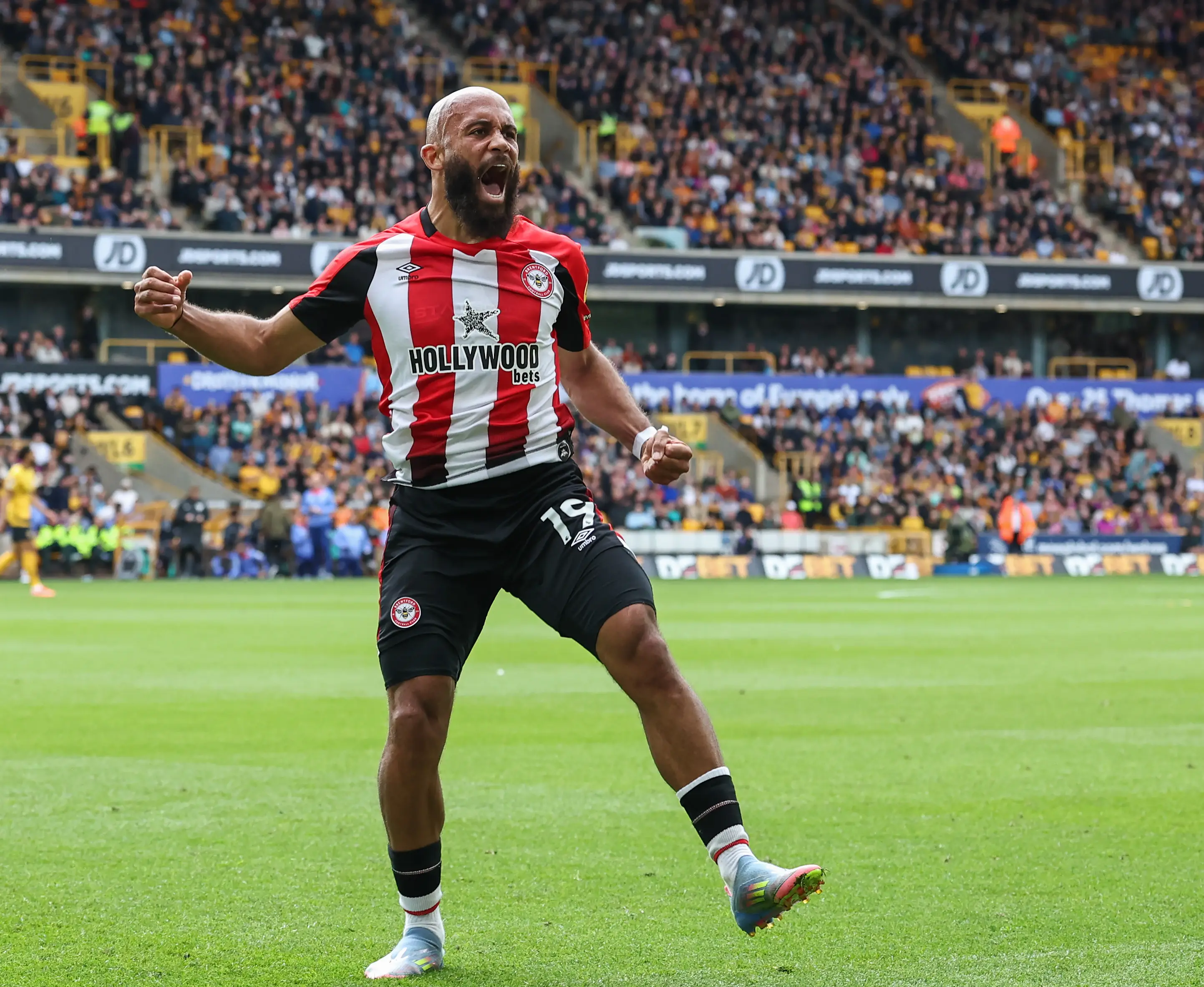 Bryan Mbeumo has been linked with both Spurs and Manchester United. Image: Getty